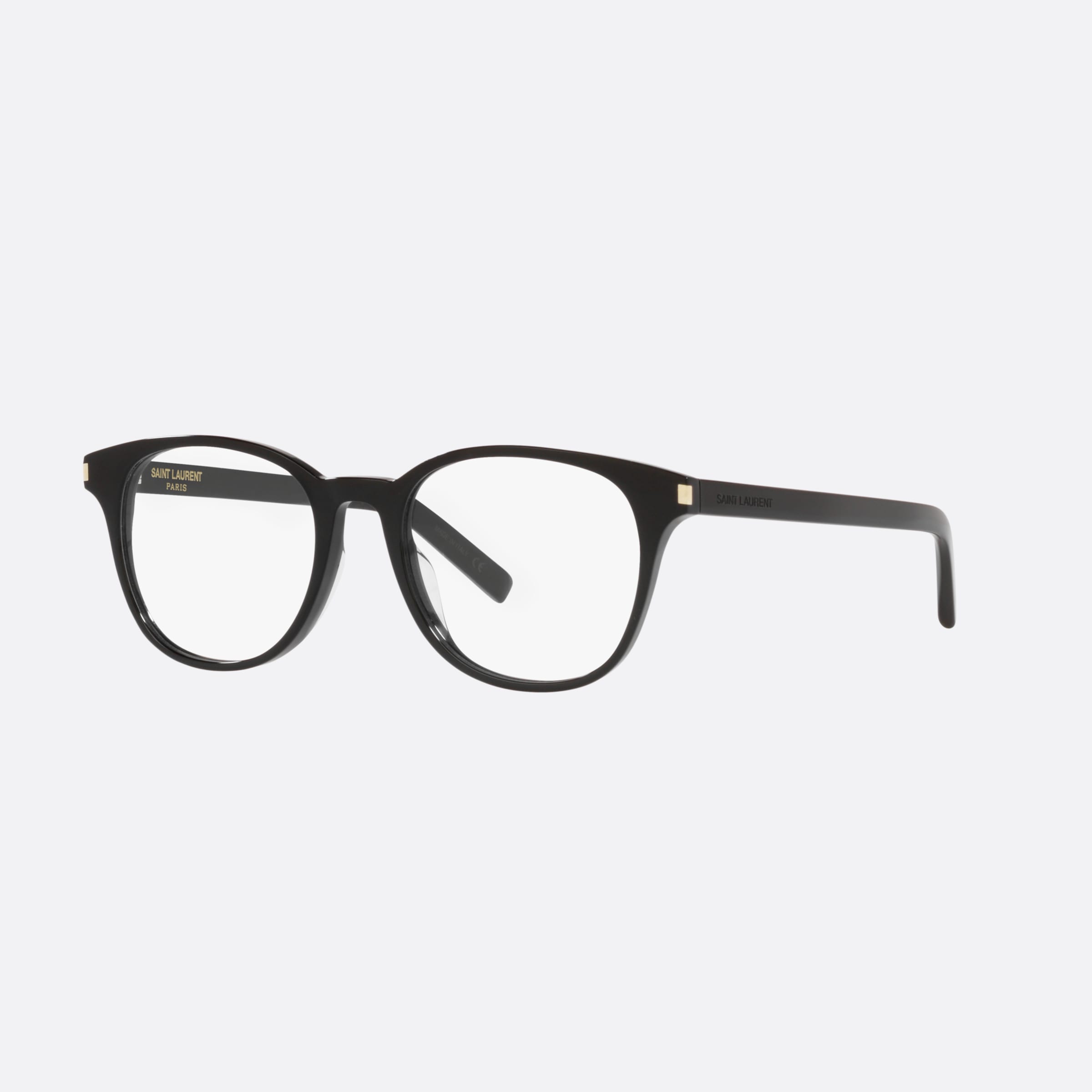 Saint 52mm Laurent Black Round Unisex Eyeglasses - Main View