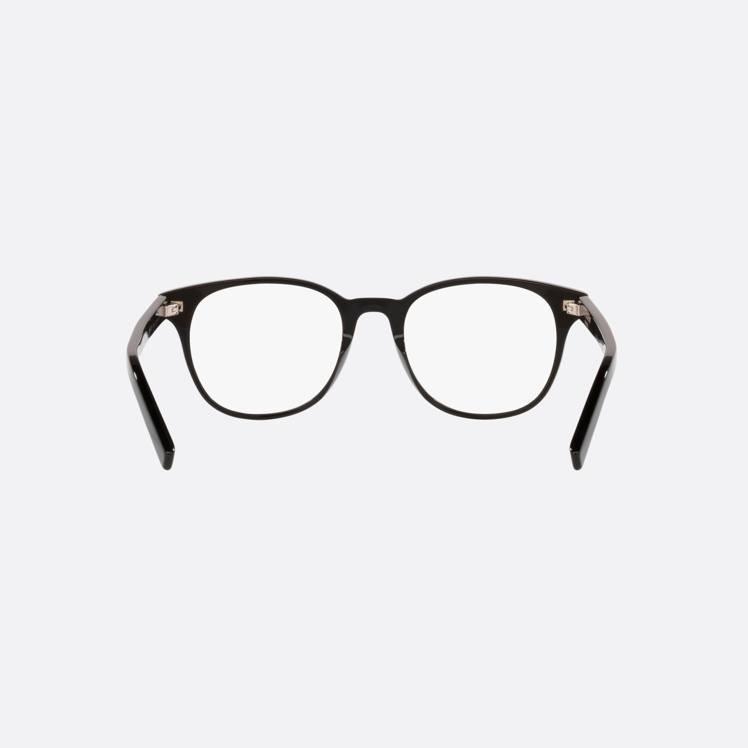 Saint 52mm Laurent Black Round Unisex Eyeglasses - Side View