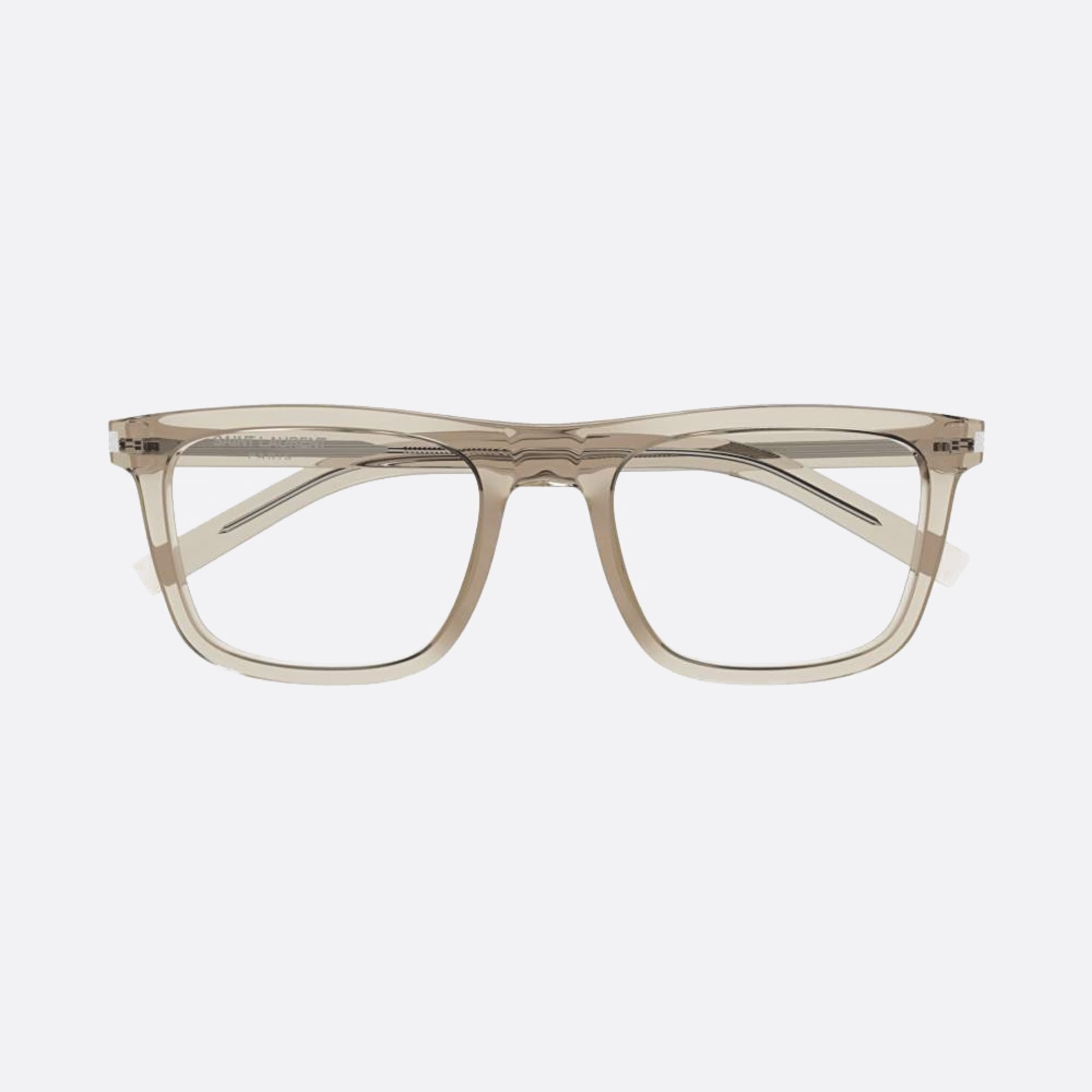 Saint 54mm Laurent Slim Opt Brown Geometric Man Eyeglasses - Main View