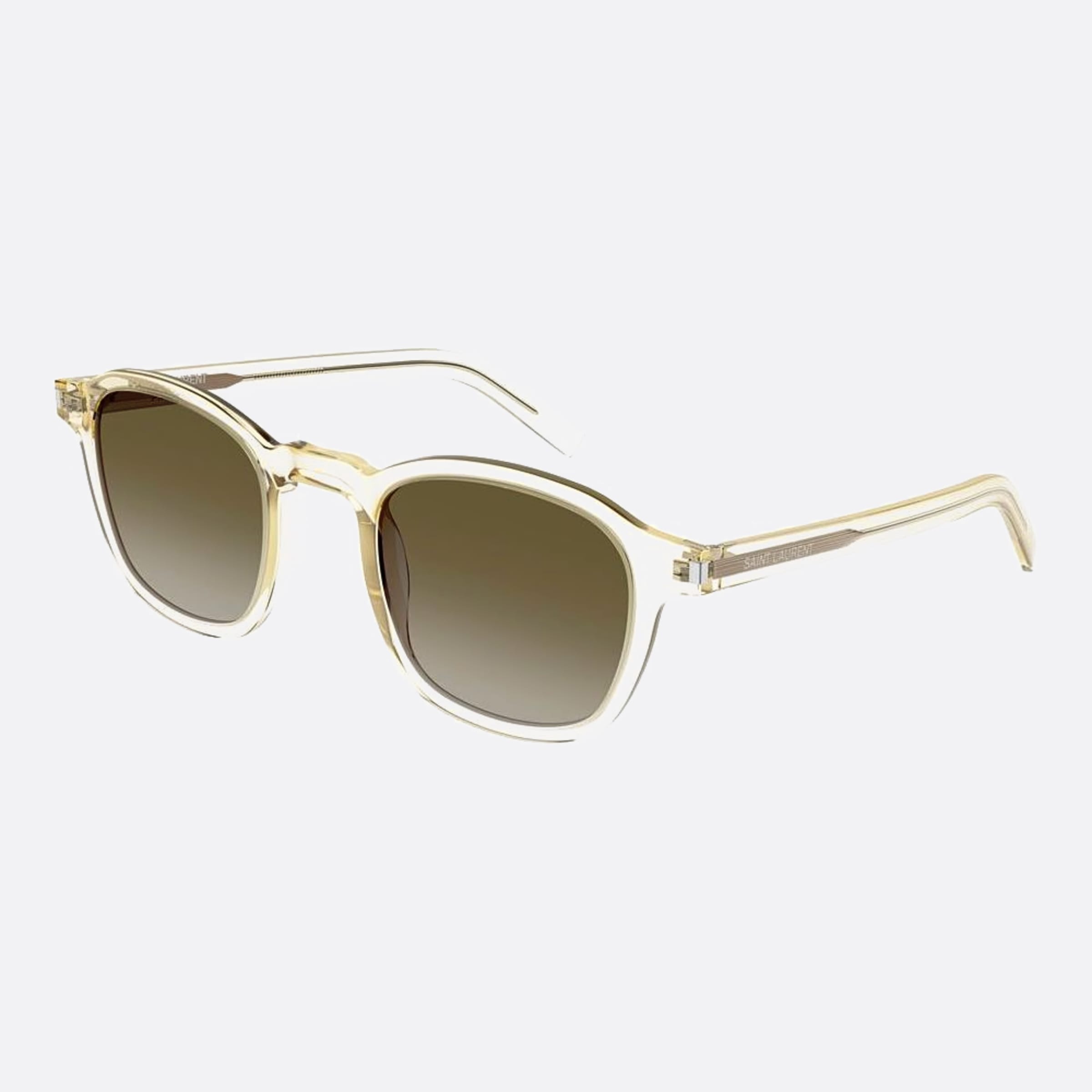 Saint 47mm Laurent Slim Mlp Yellow Geometric Man Sunglasses - Side View