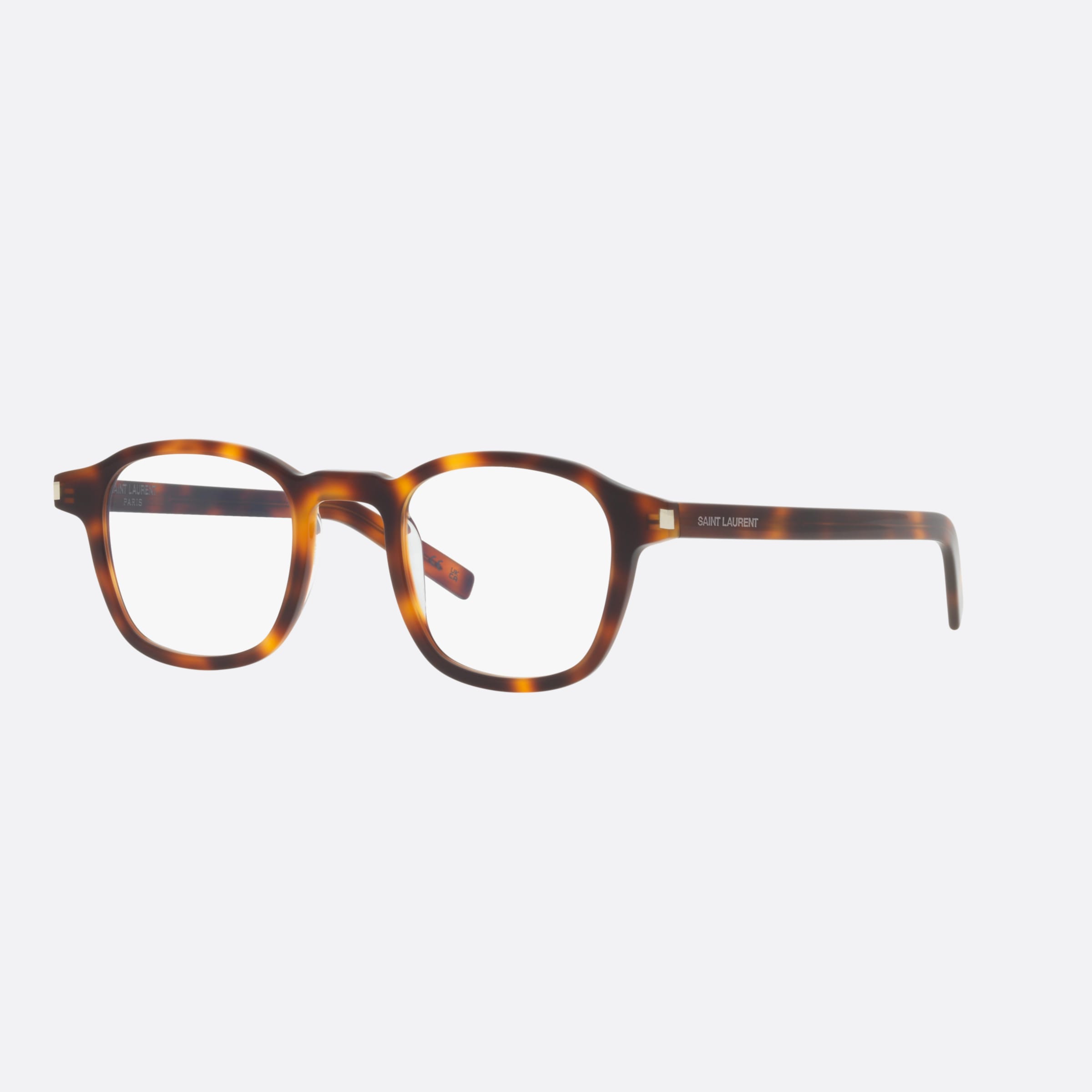 Saint 47mm Laurent Slim Opt Brown Round Man Eyeglasses - Main View