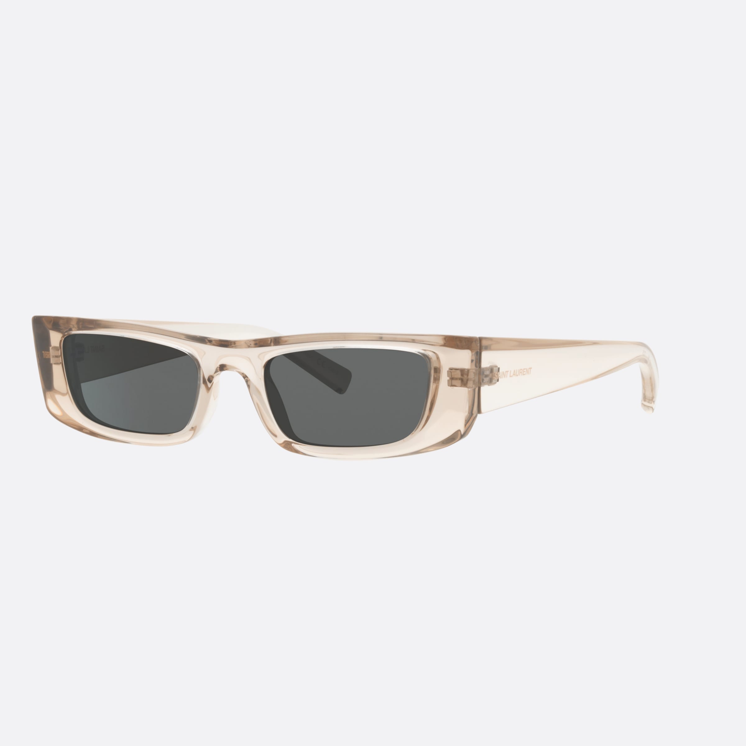 Saint 52mm Laurent Wer Brown Rectangular Unisex Sunglasses - Main View