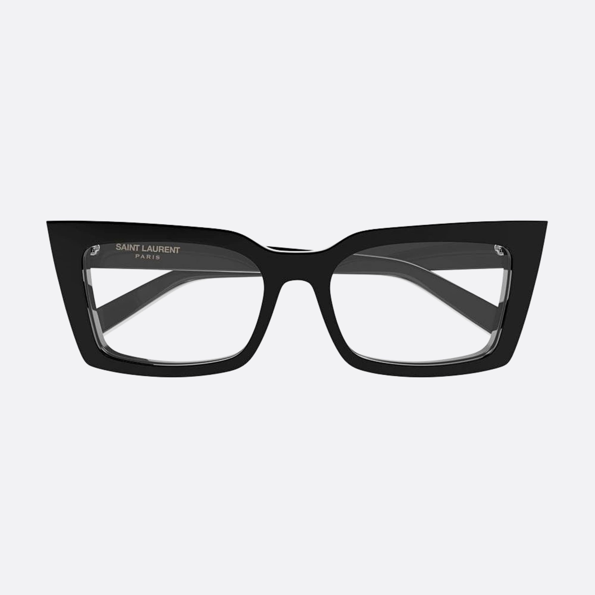 Saint 54mm Laurent Black Geometric Woman Eyeglasses - Main View