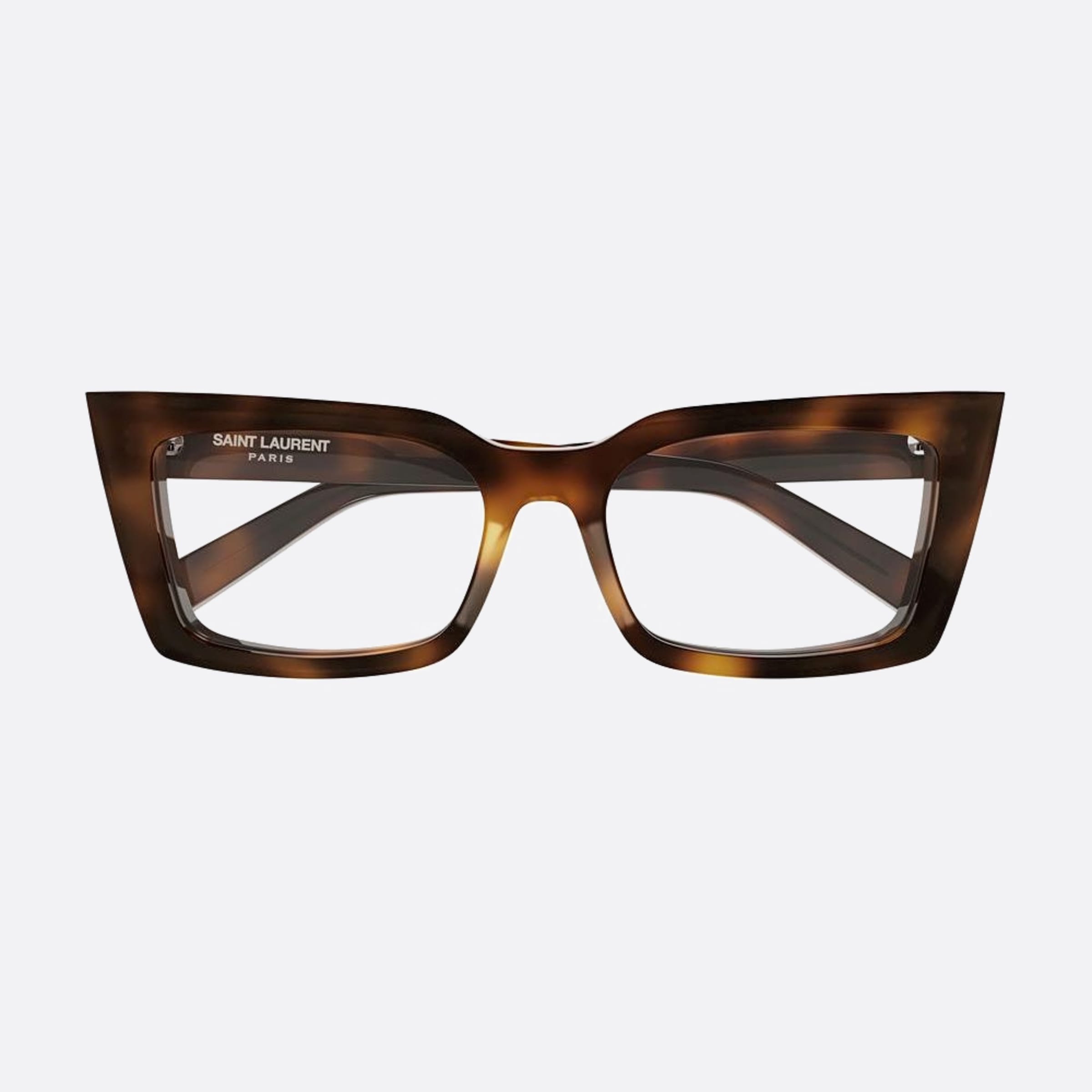 Saint 54mm Laurent Havana Geometric Woman Eyeglasses - Main View
