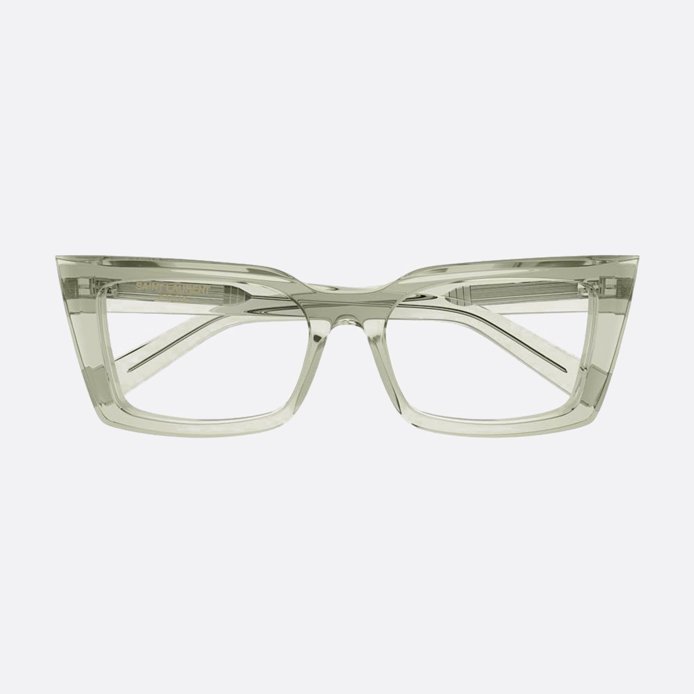 Saint 54mm Laurent Green Geometric Women Eyeglasses - Main View