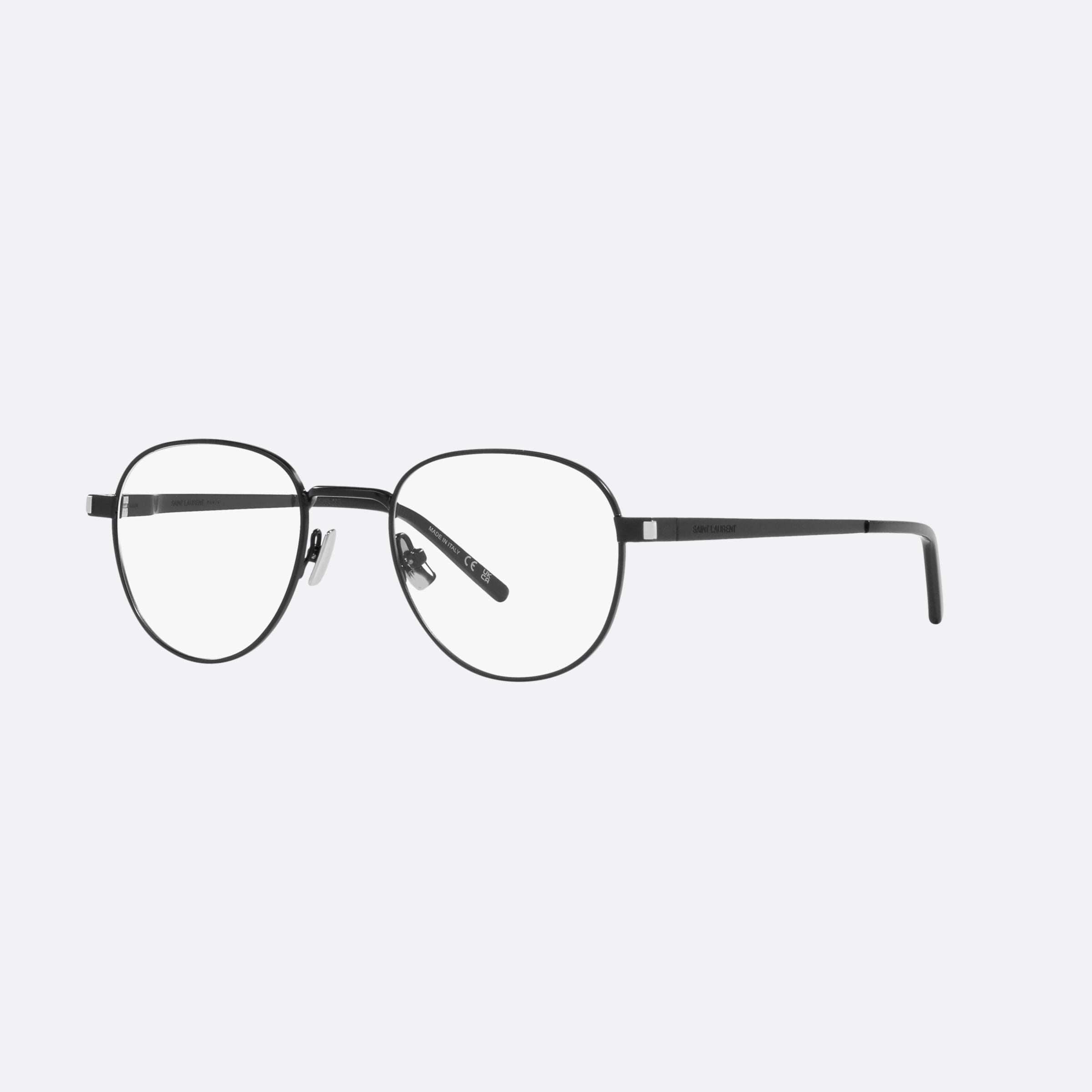 Saint 48mm Laurent Opt Gold Round Unisex Eyeglasses - Main View