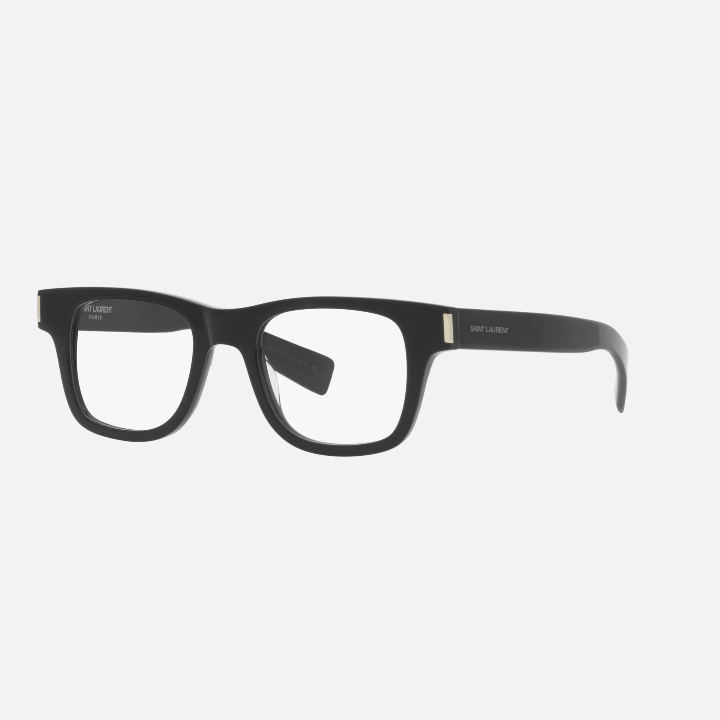 Saint 49mm Laurent Opt Black Rectangular Unisex Eyeglasses - Main View