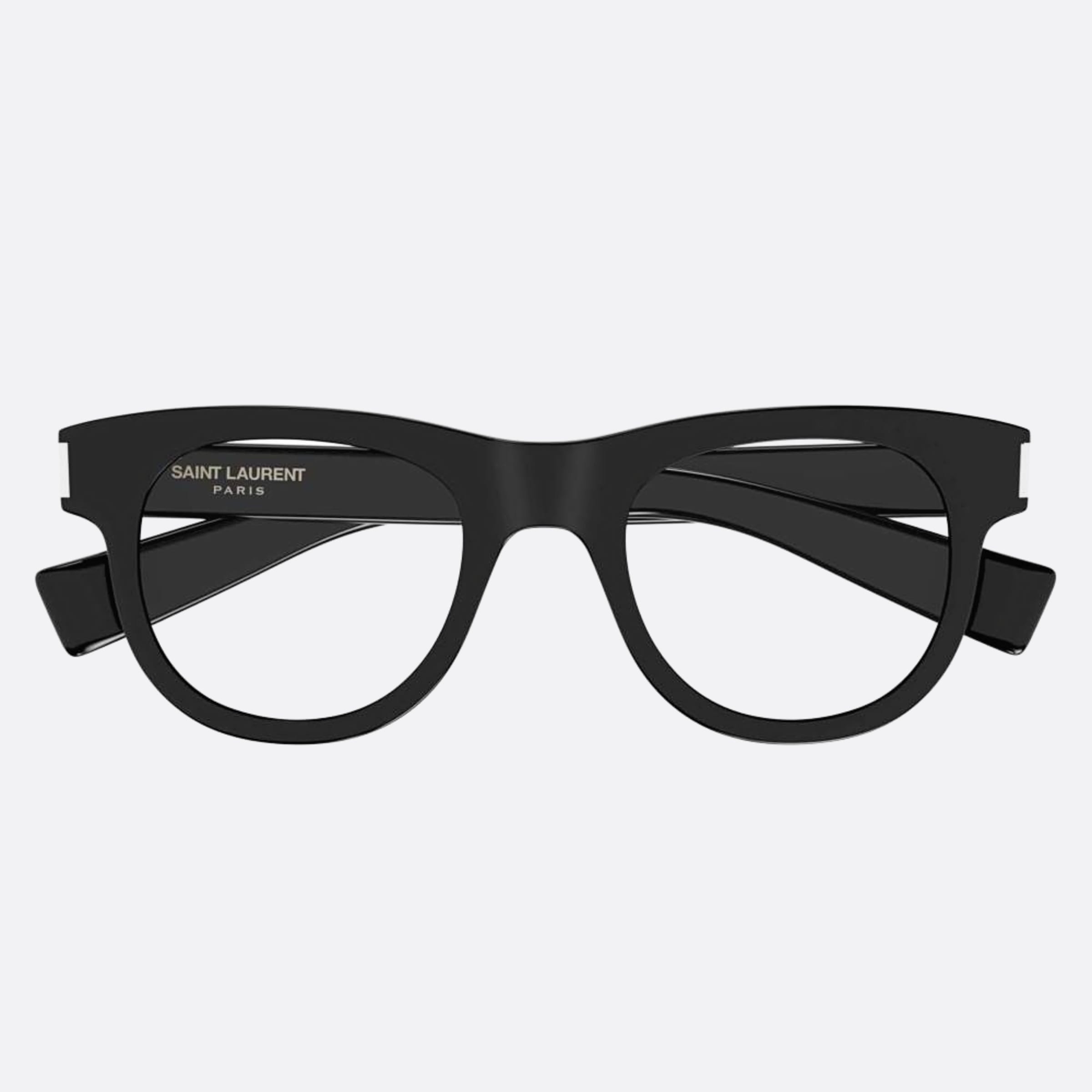 Saint 51mm Laurent Opt Black Round Unisex Eyeglasses - Main View