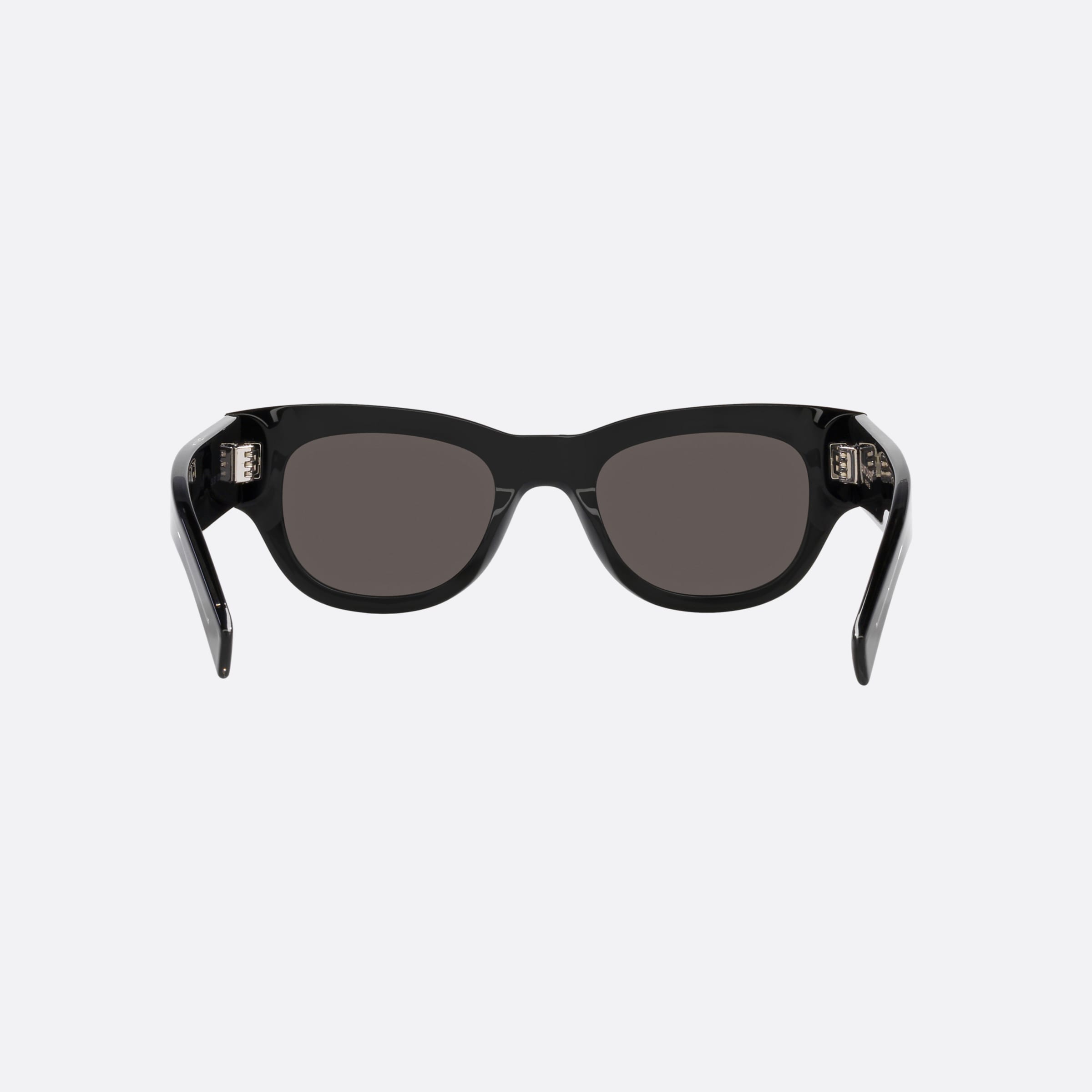 Saint 49mm Laurent Black Rectangular Woman Sunglasses - Side View