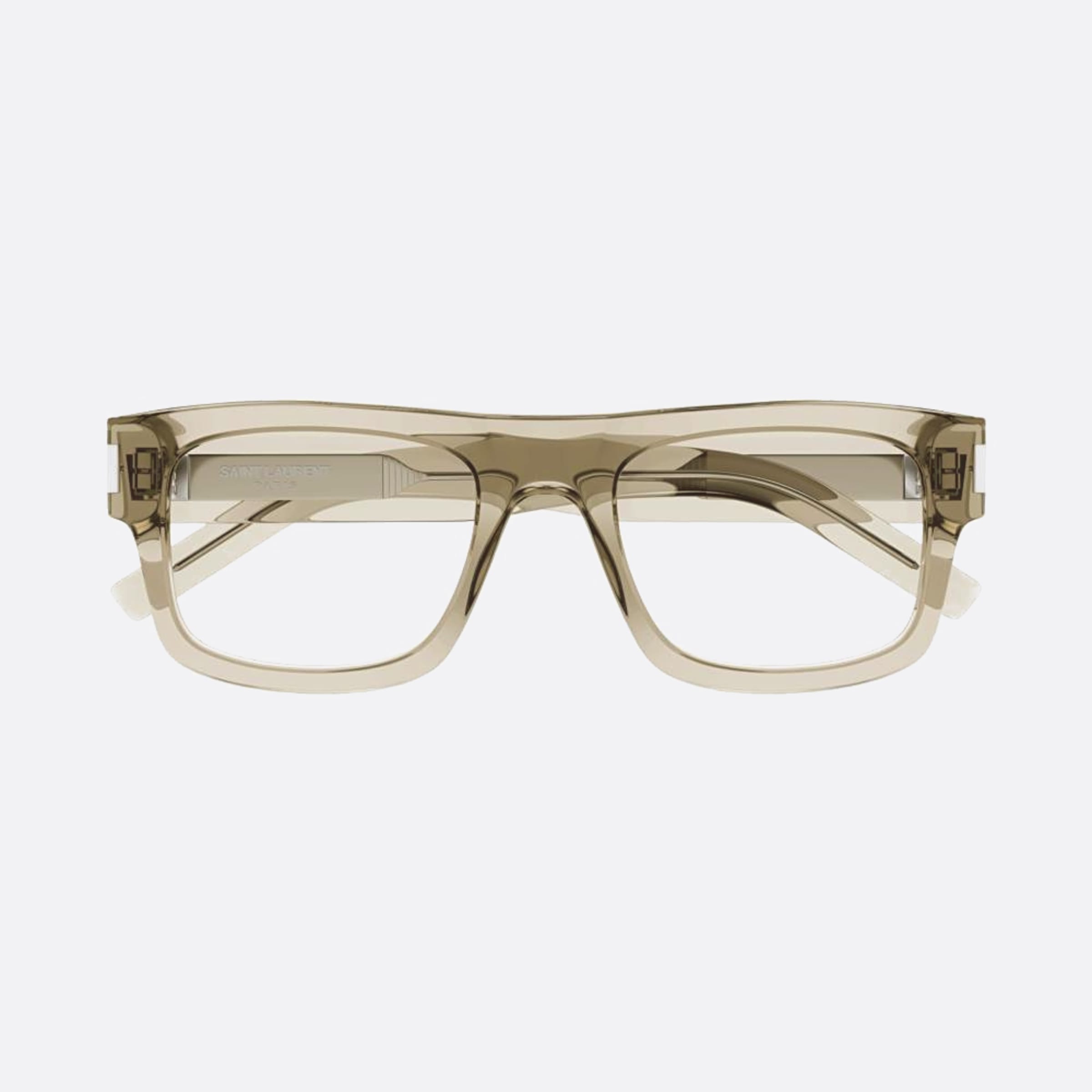 Saint 52mm Laurent Brown Squared Man Eyeglasses - Main View