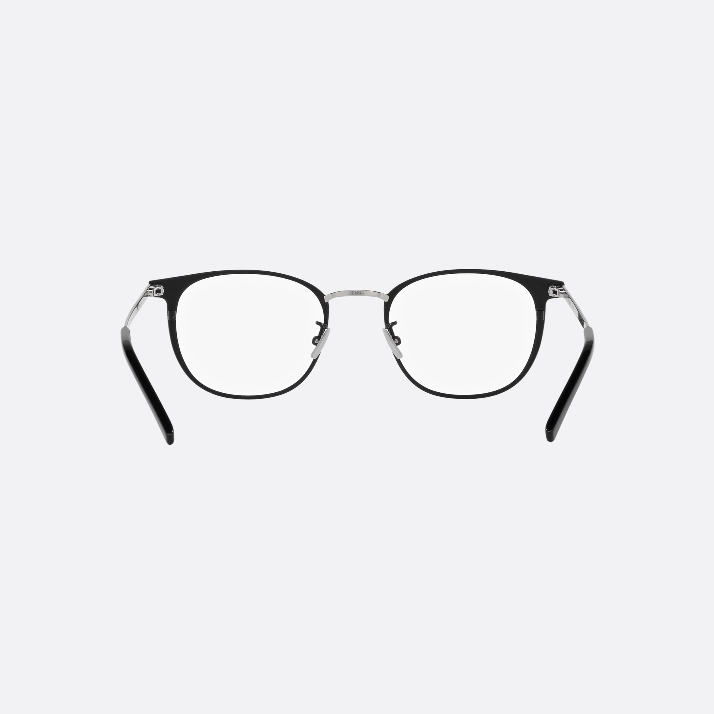 Saint 51mm Laurent Black Rectangular Unisex Eyeglasses - Side View