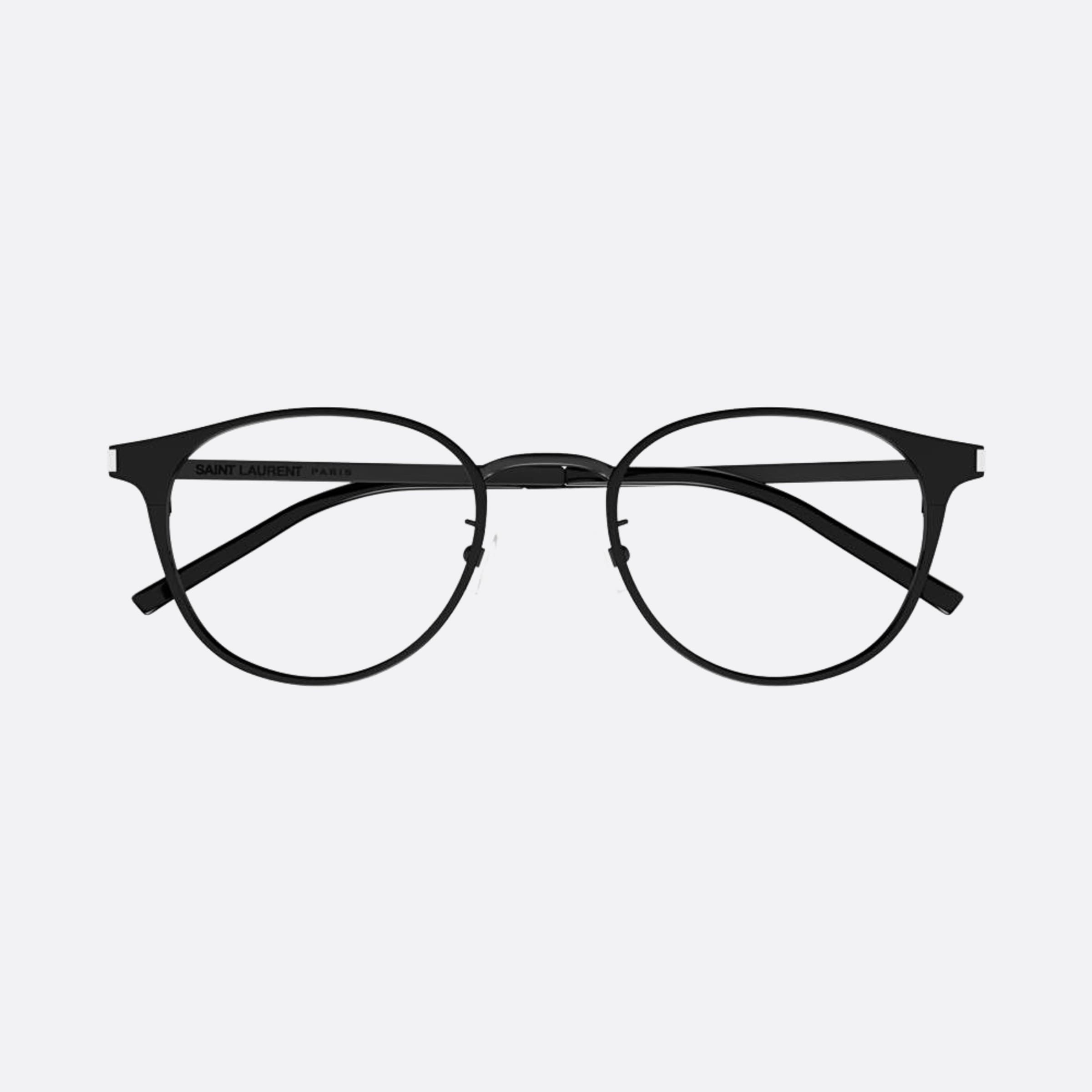 Saint 50mm Laurent Black Round Unisex Eyeglasses - Main View