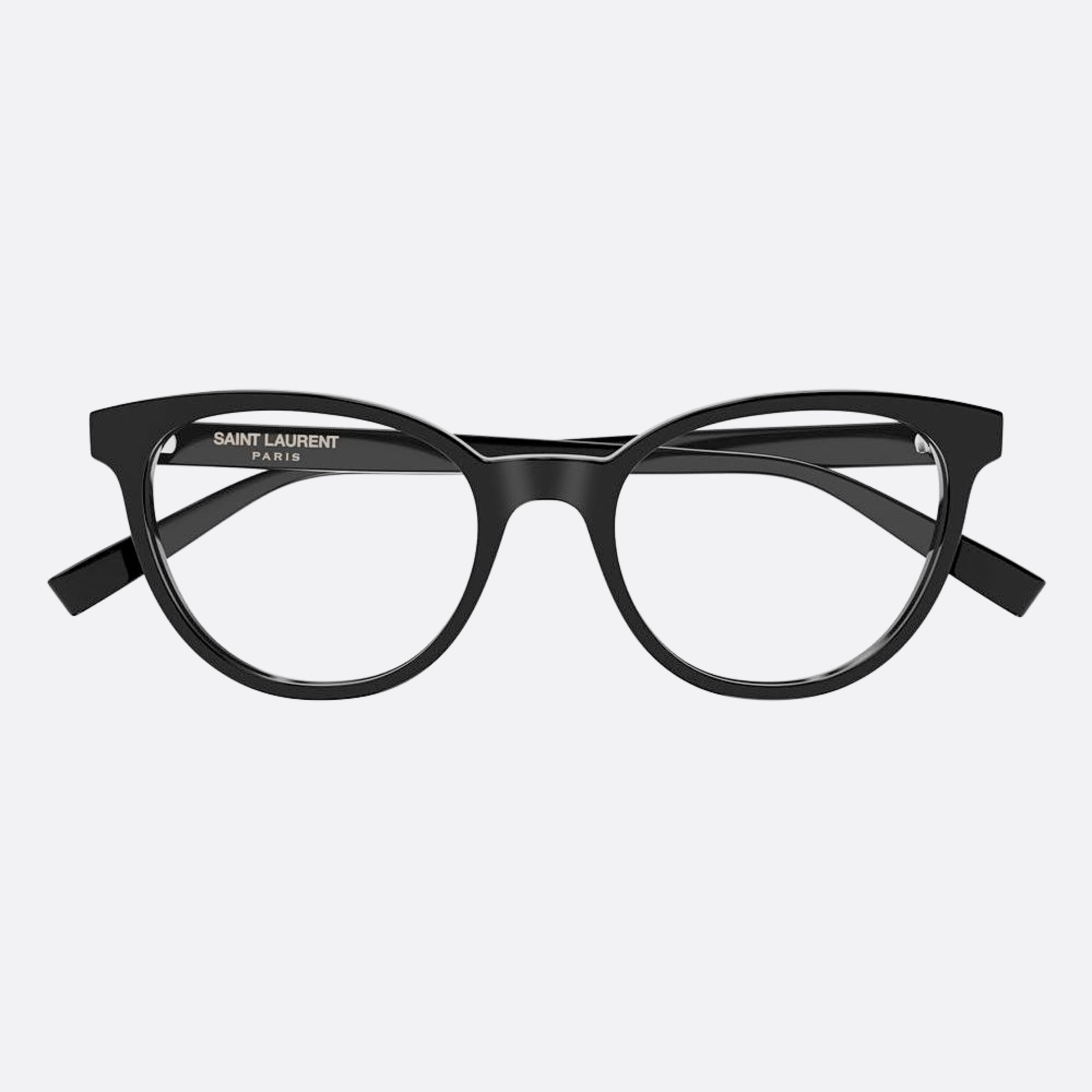 Saint 52mm Laurent Black Round Woman Eyeglasses - Main View