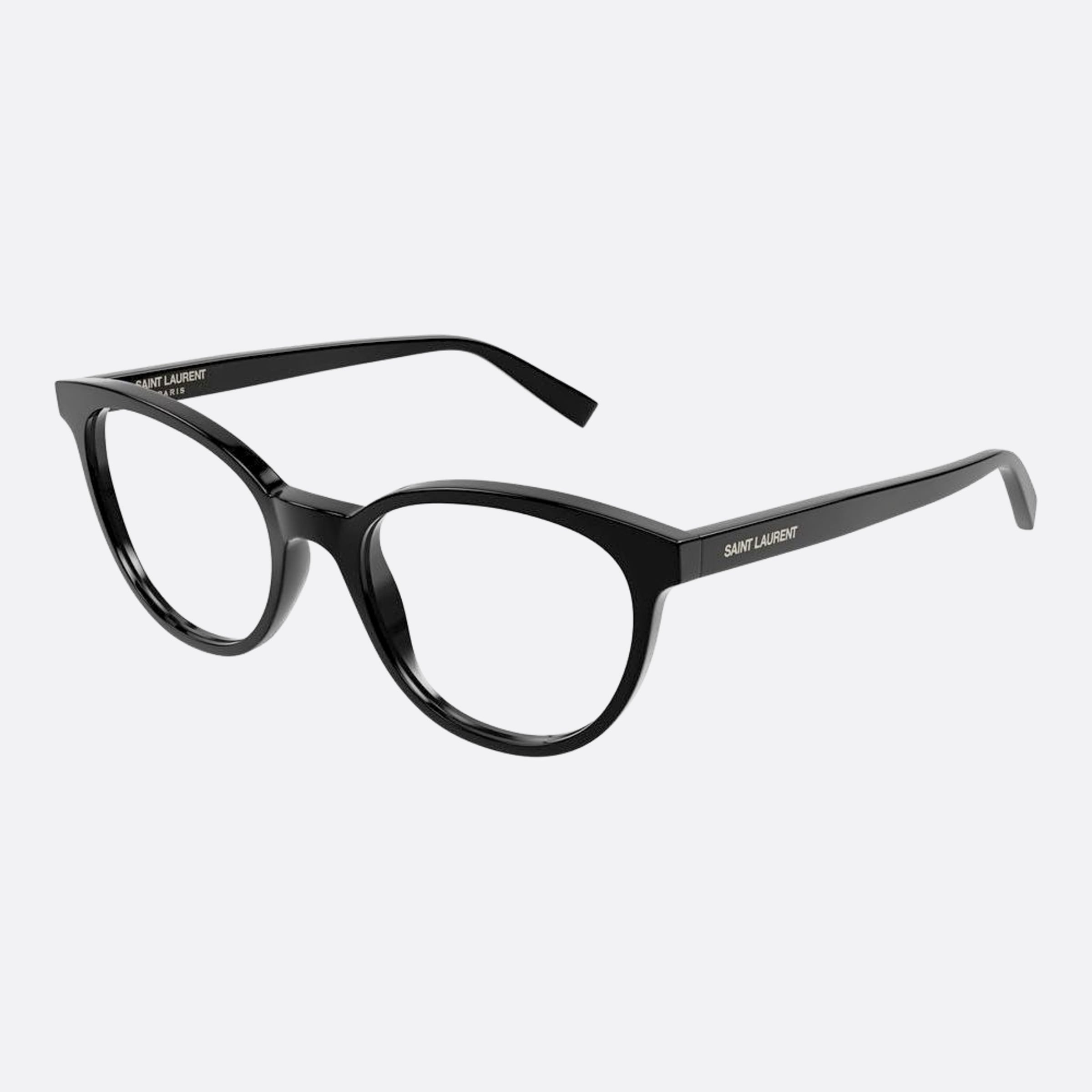 Saint 52mm Laurent Black Round Woman Eyeglasses - Side View
