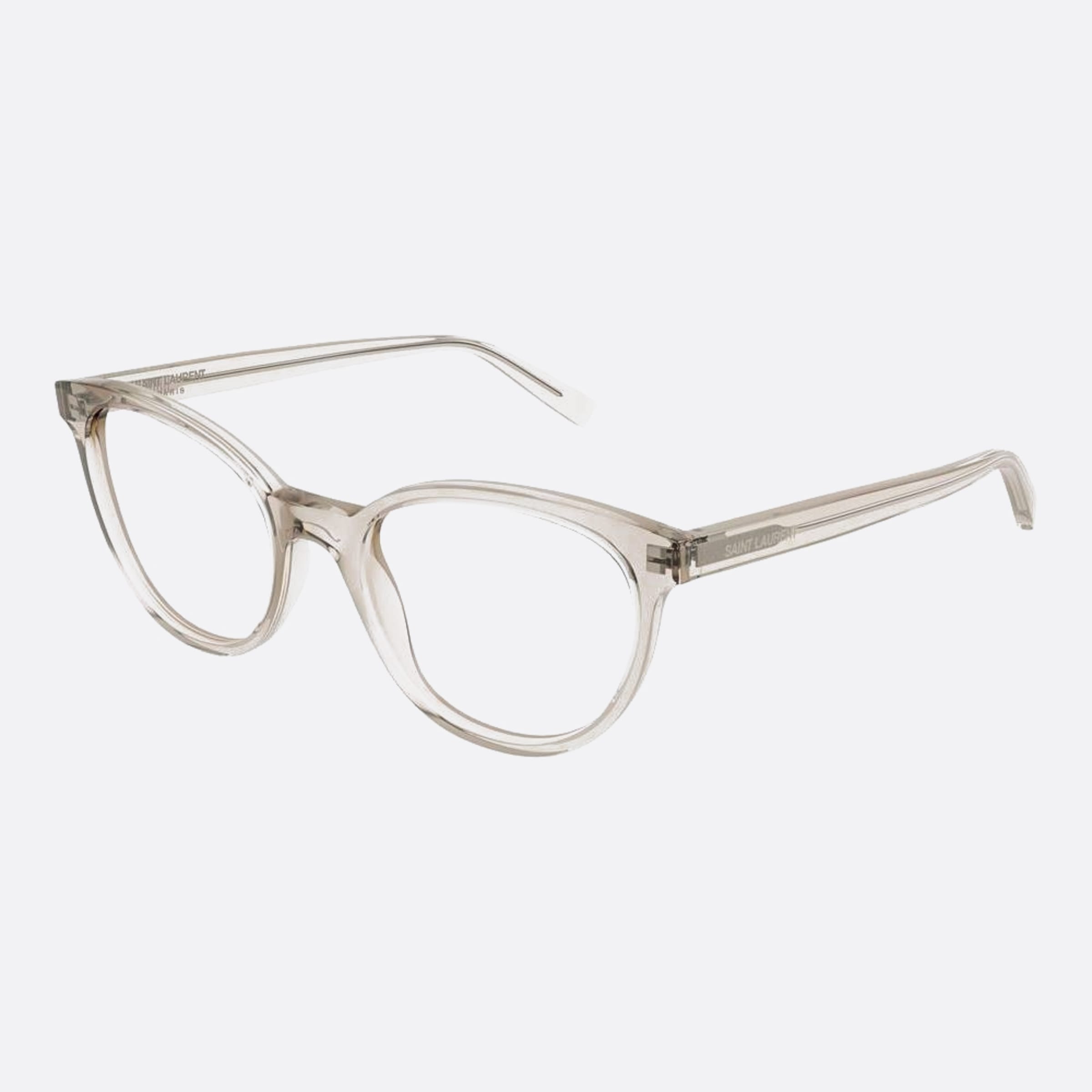 Saint 52mm Laurent Grey Round Woman Eyeglasses - Side View