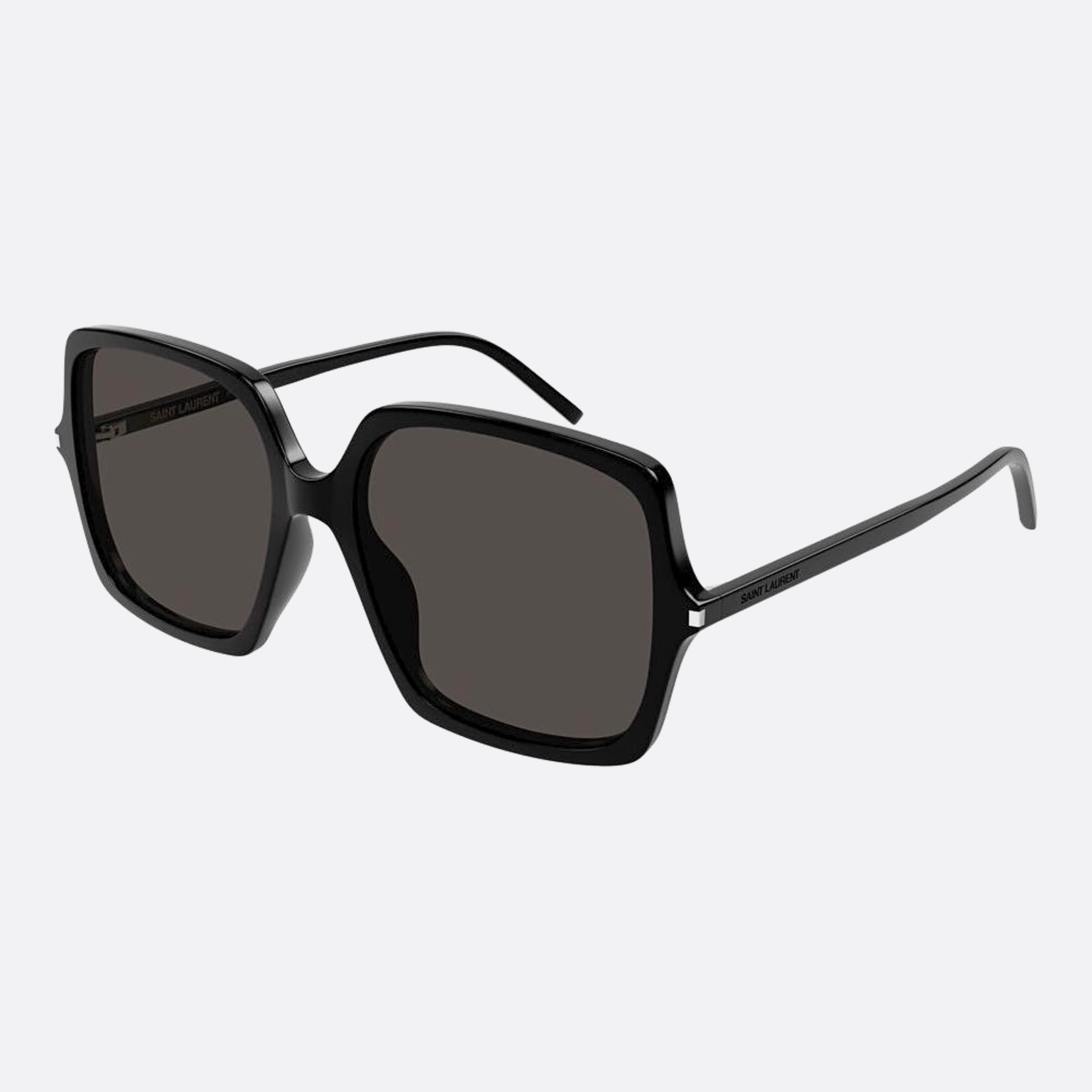 Saint 57mm Laurent Black Geometric Woman Sunglasses - Side View