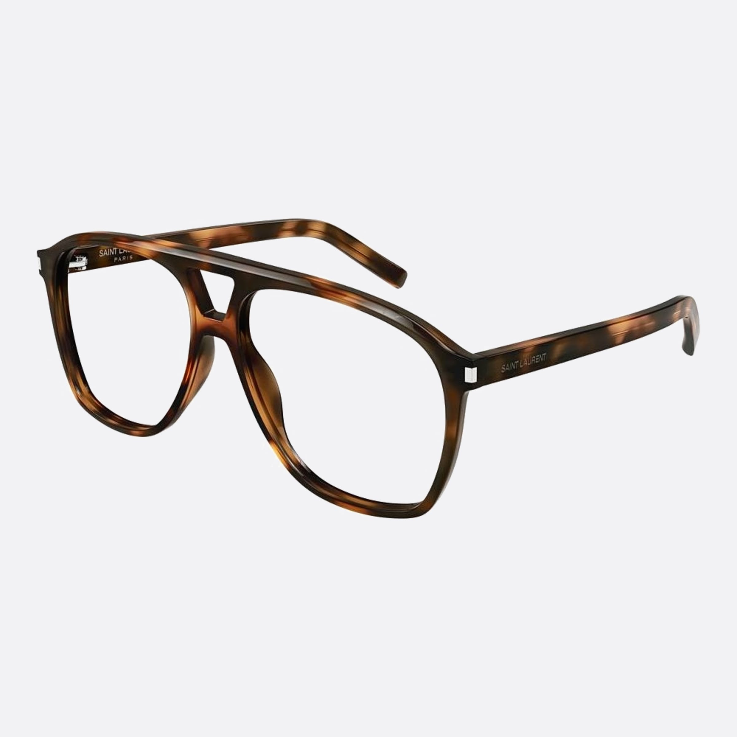 Saint 58mm Laurent Dune Opt Havana Pilot Woman Eyeglasses - Side View