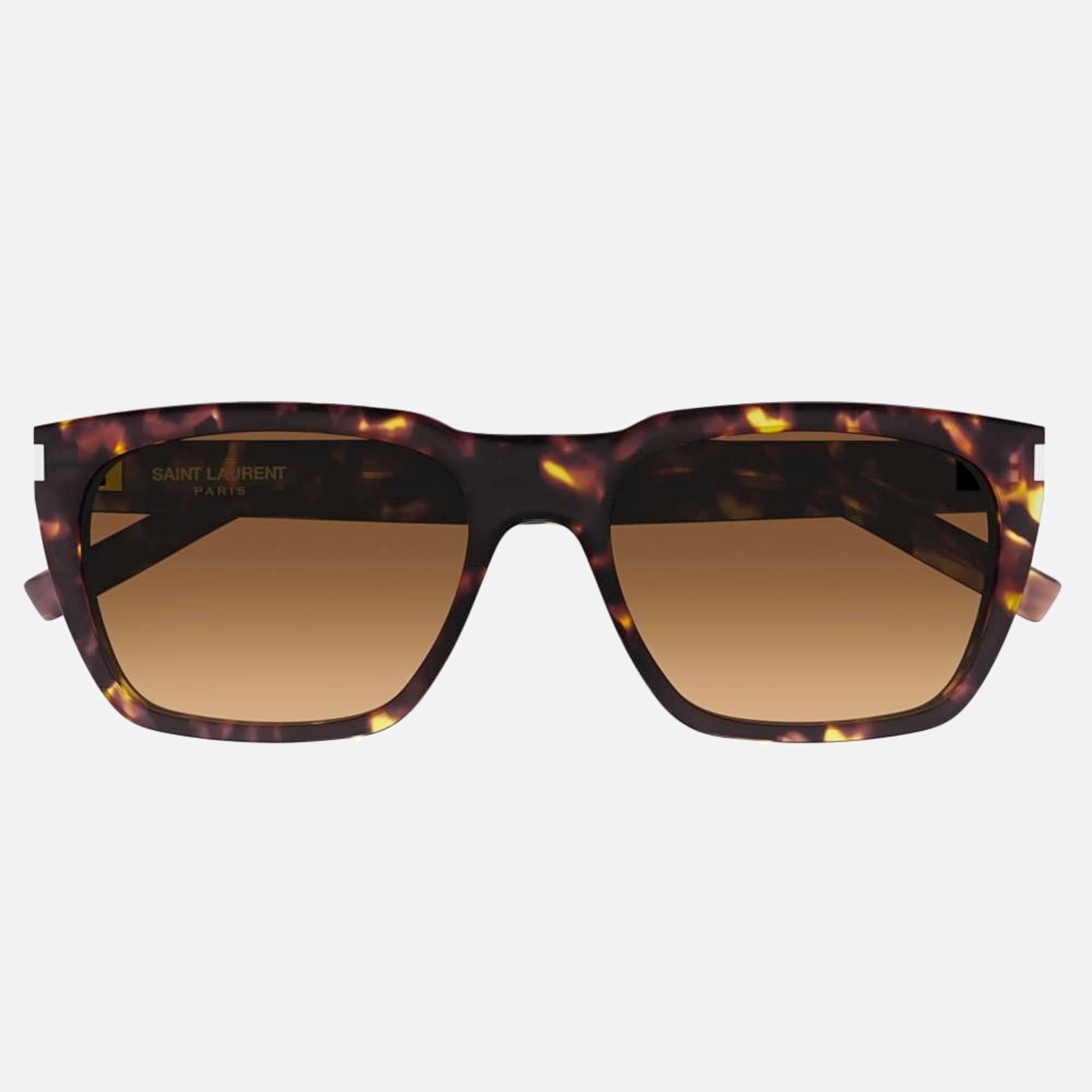 Saint 56mm Laurent Havana Squared Men Sunglasses - Main View