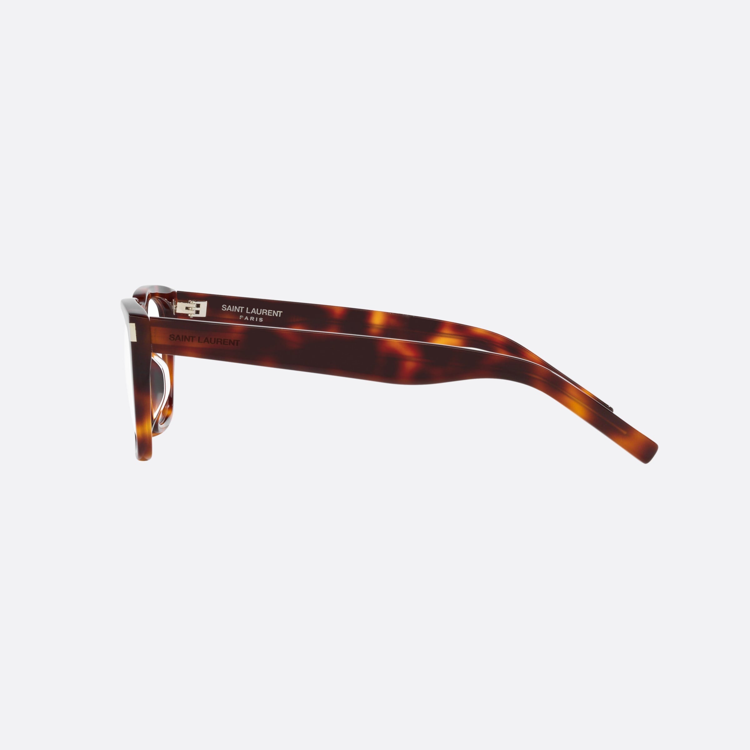 Saint 56mm Laurent Opt Tortoiseshell Rectangular Man Eyeglasses - Detail View