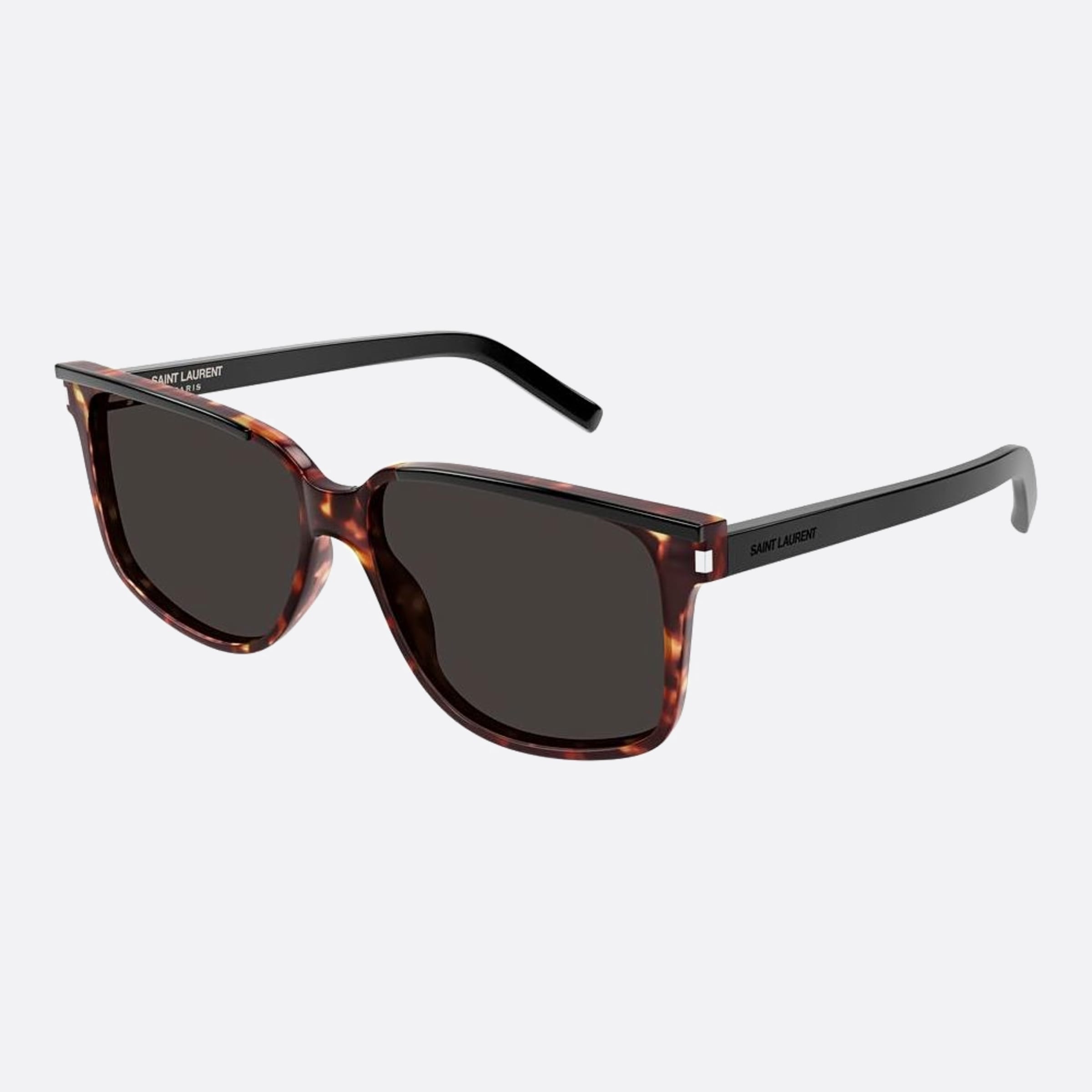 Saint 58mm Laurent Rft Havana Geometric Men Sunglasses - Side View