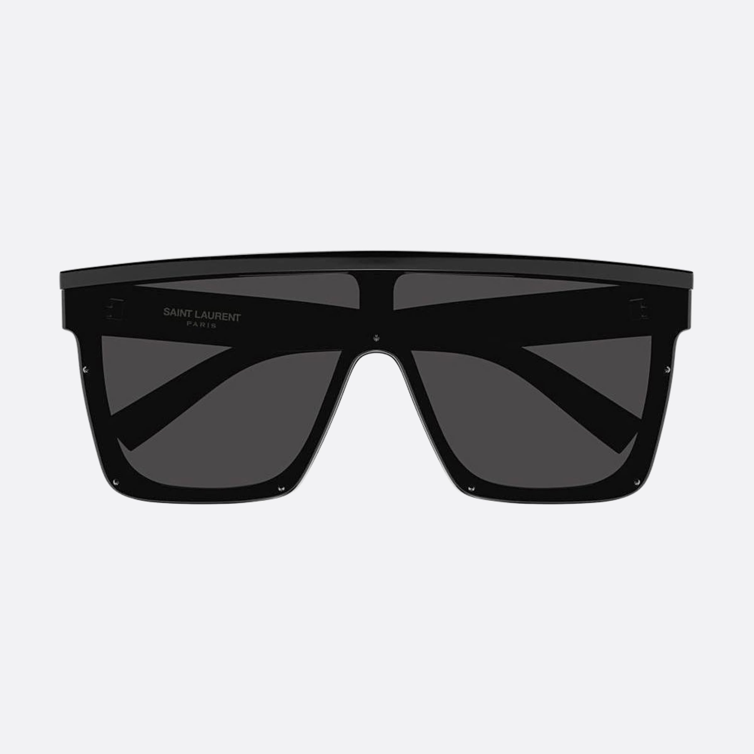 Saint 99mm Laurent Fashion Show Black Shield Woman Sunglasses - Main View