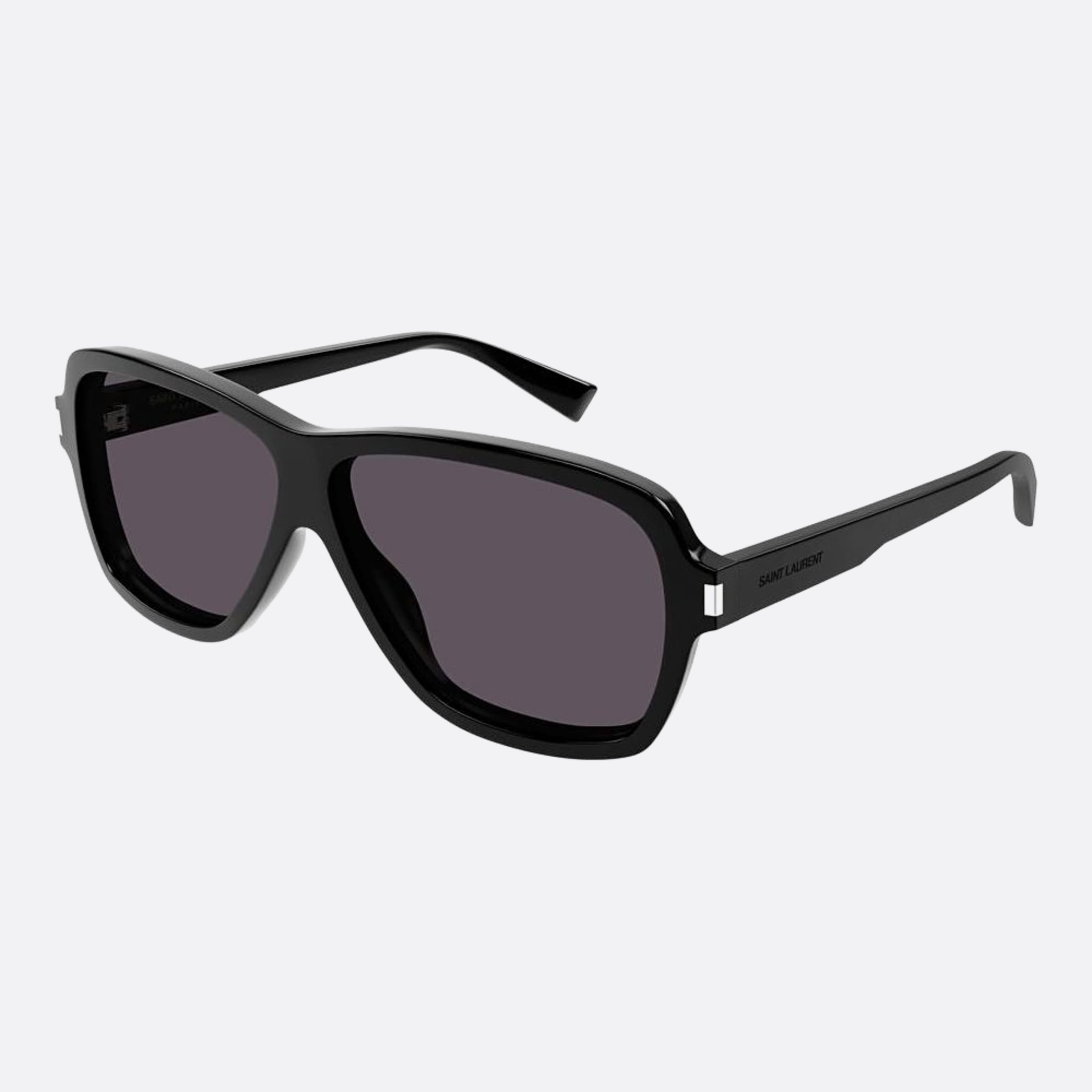 Saint 62mm Laurent Carolyn Black Pilot Man Sunglasses - Side View