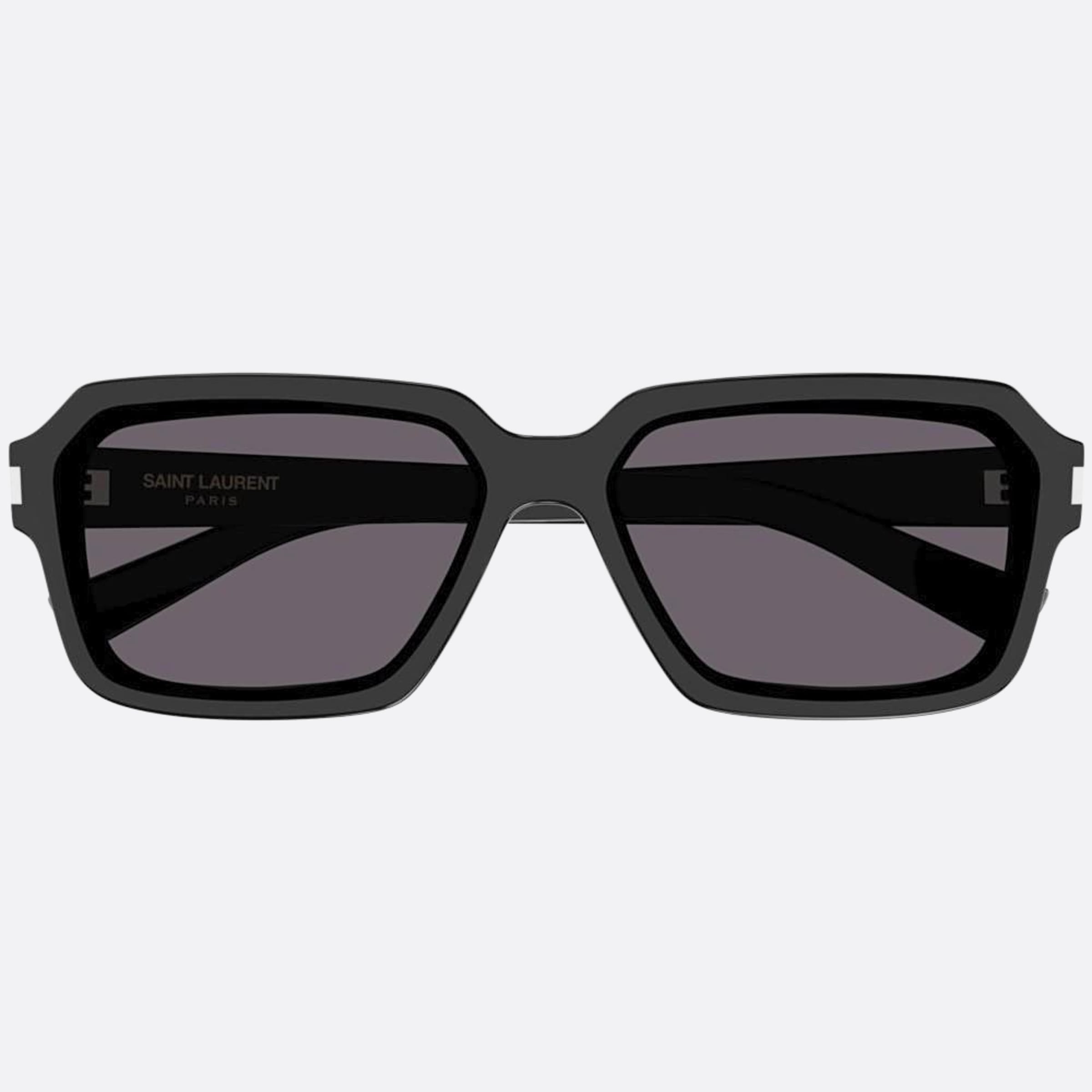 Saint 59mm Laurent Black Squared Men Sunglasses - Main View