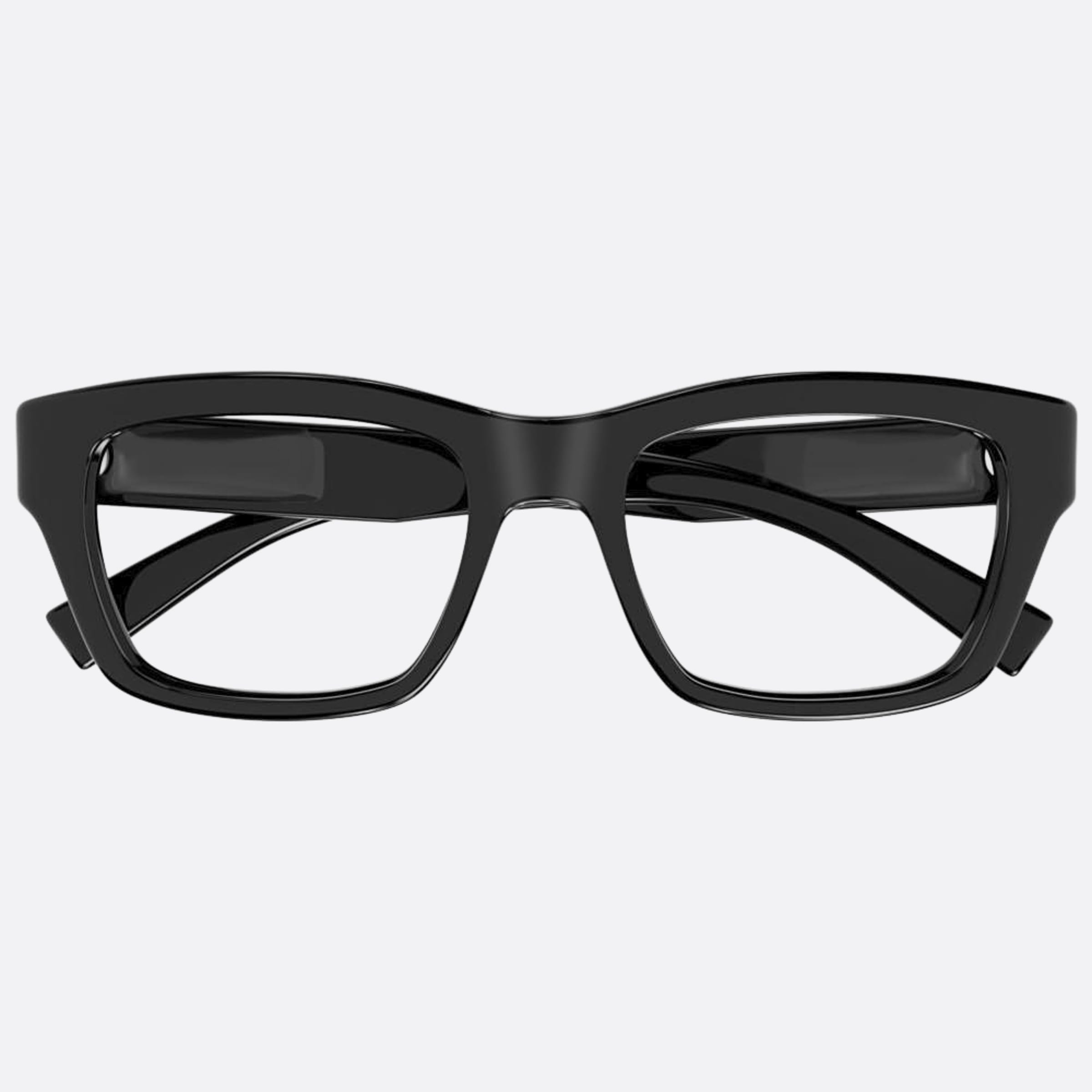 Saint 53mm Laurent Black Squared Unisex Eyeglasses - Main View
