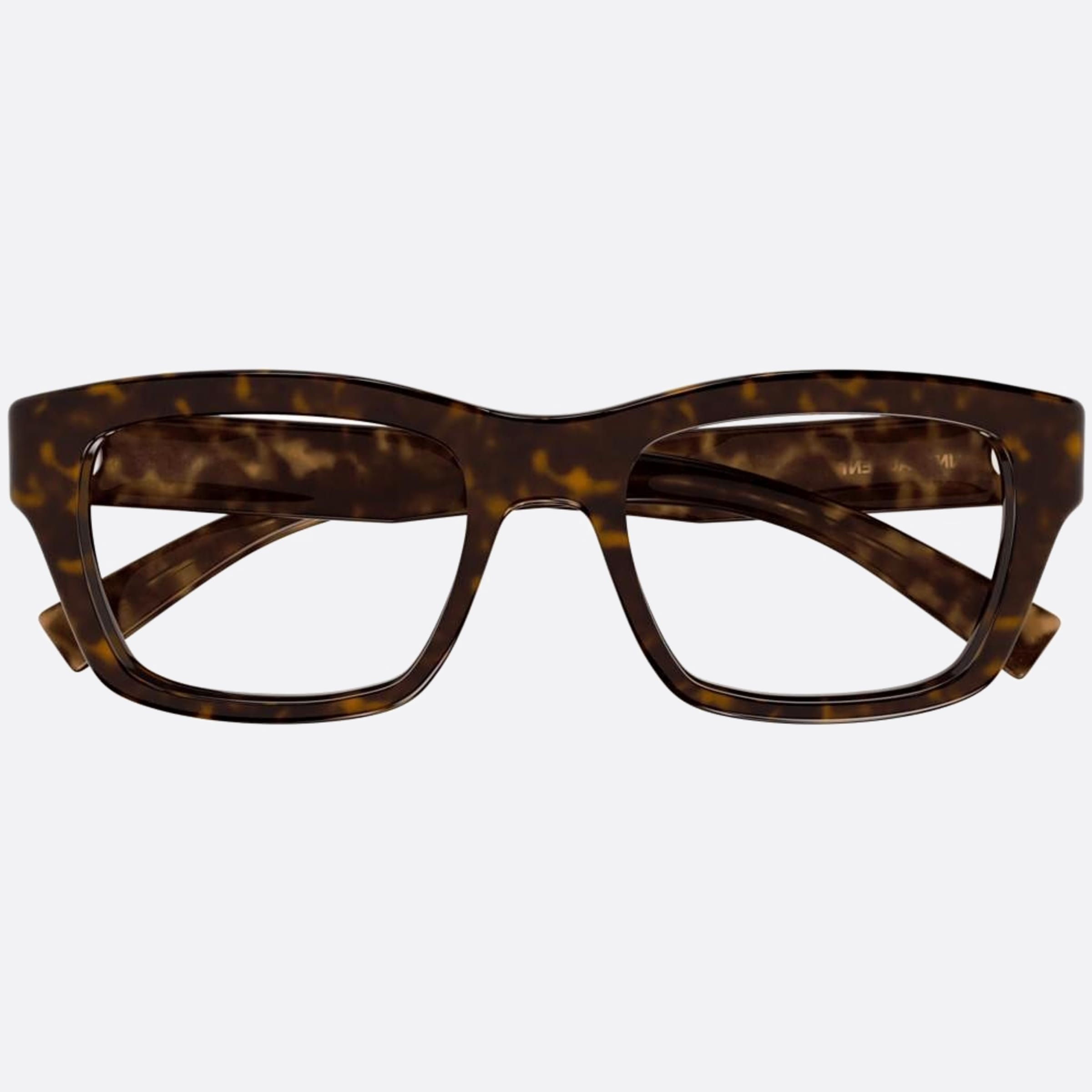 Saint 53mm Laurent Havana Squared Unisex Eyeglasses - Main View