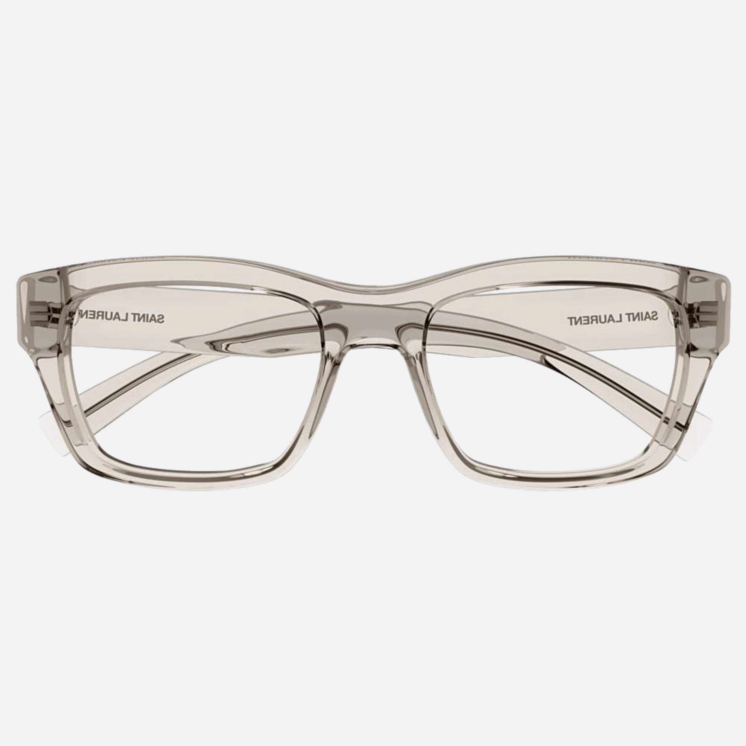 Saint 53mm Laurent Transparent Squared Unisex Eyeglasses - Main View