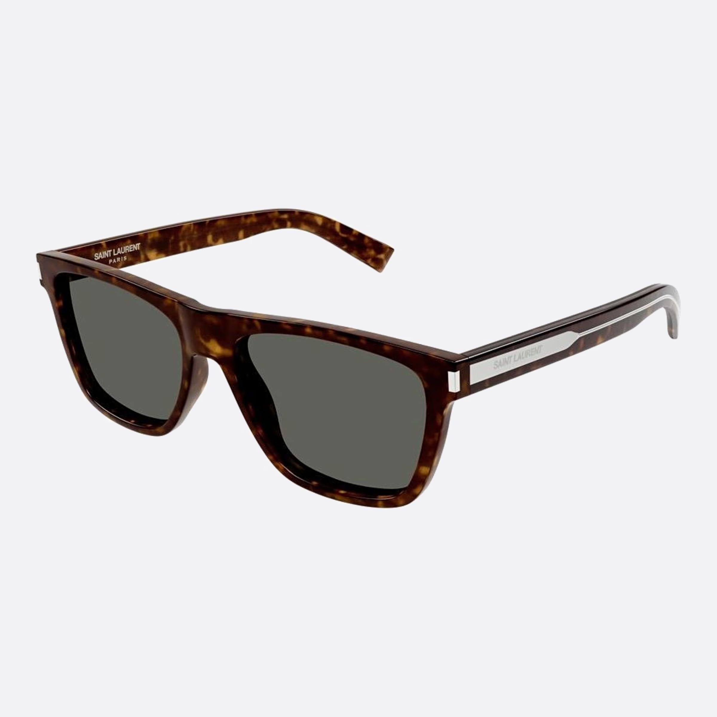 Saint 56mm Laurent Havana Round Man Sunglasses - Side View