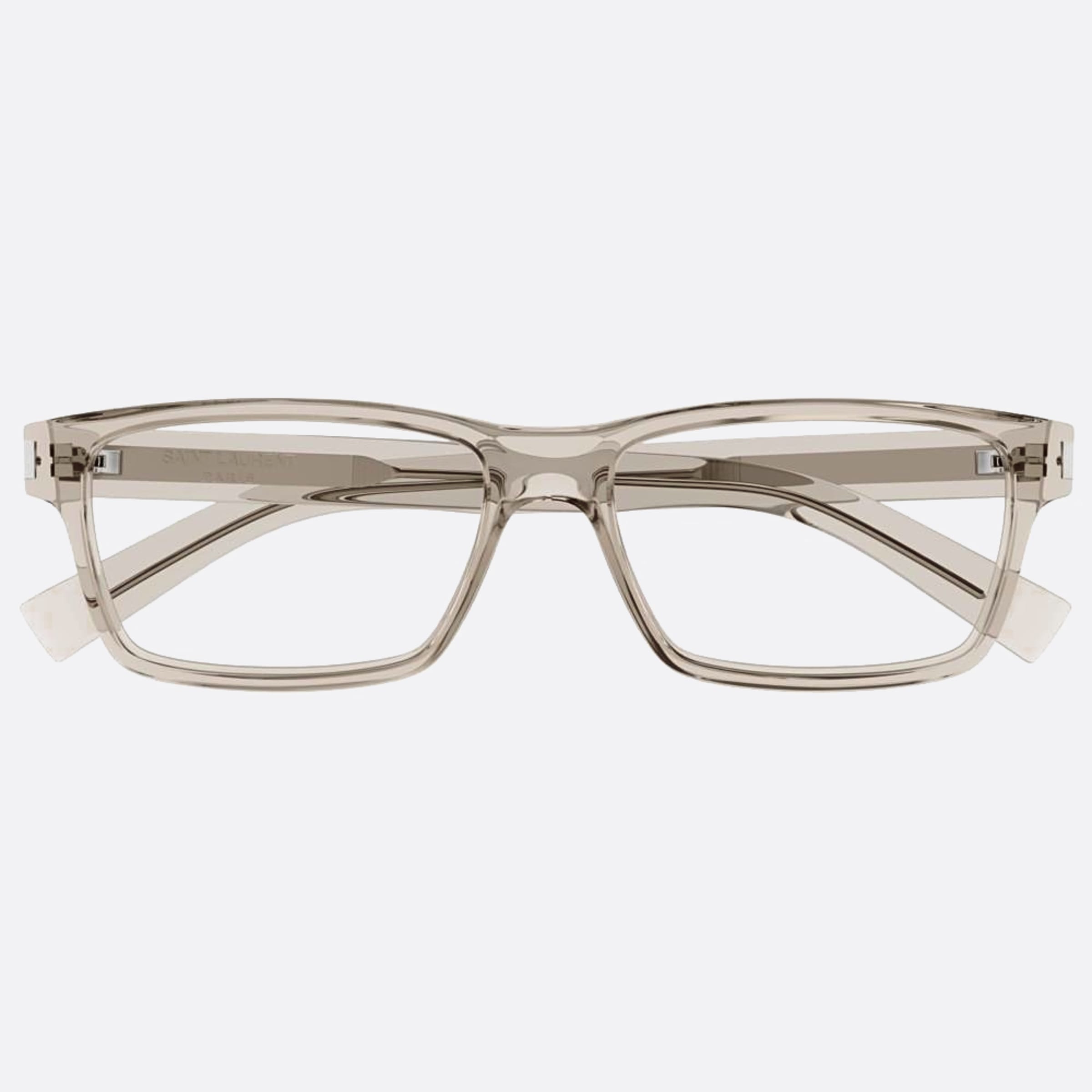 Saint 56mm Laurent Grey Squared Men Eyeglasses - Main View