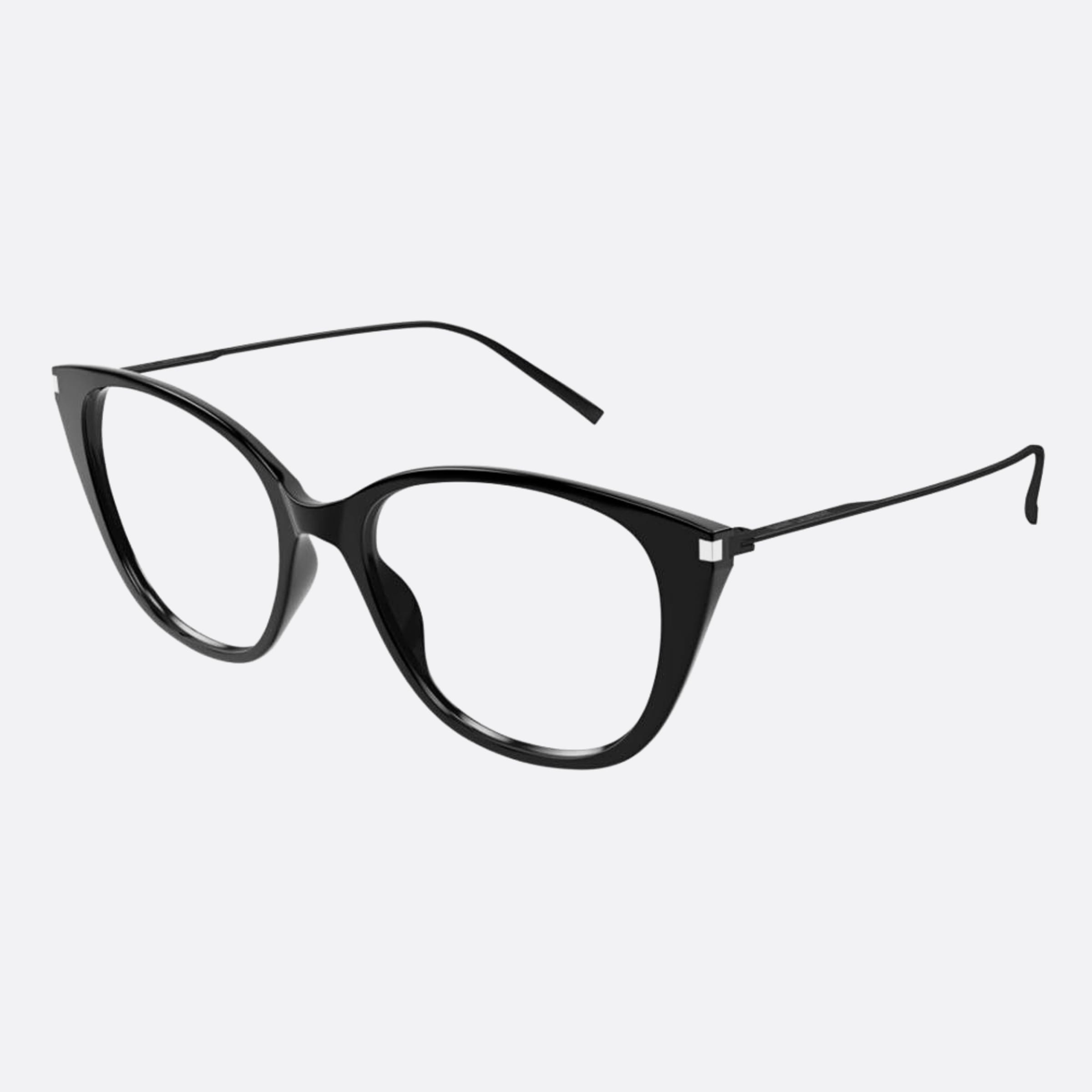 Saint 54mm Laurent Black Cat Eye Woman Eyeglasses - Side View