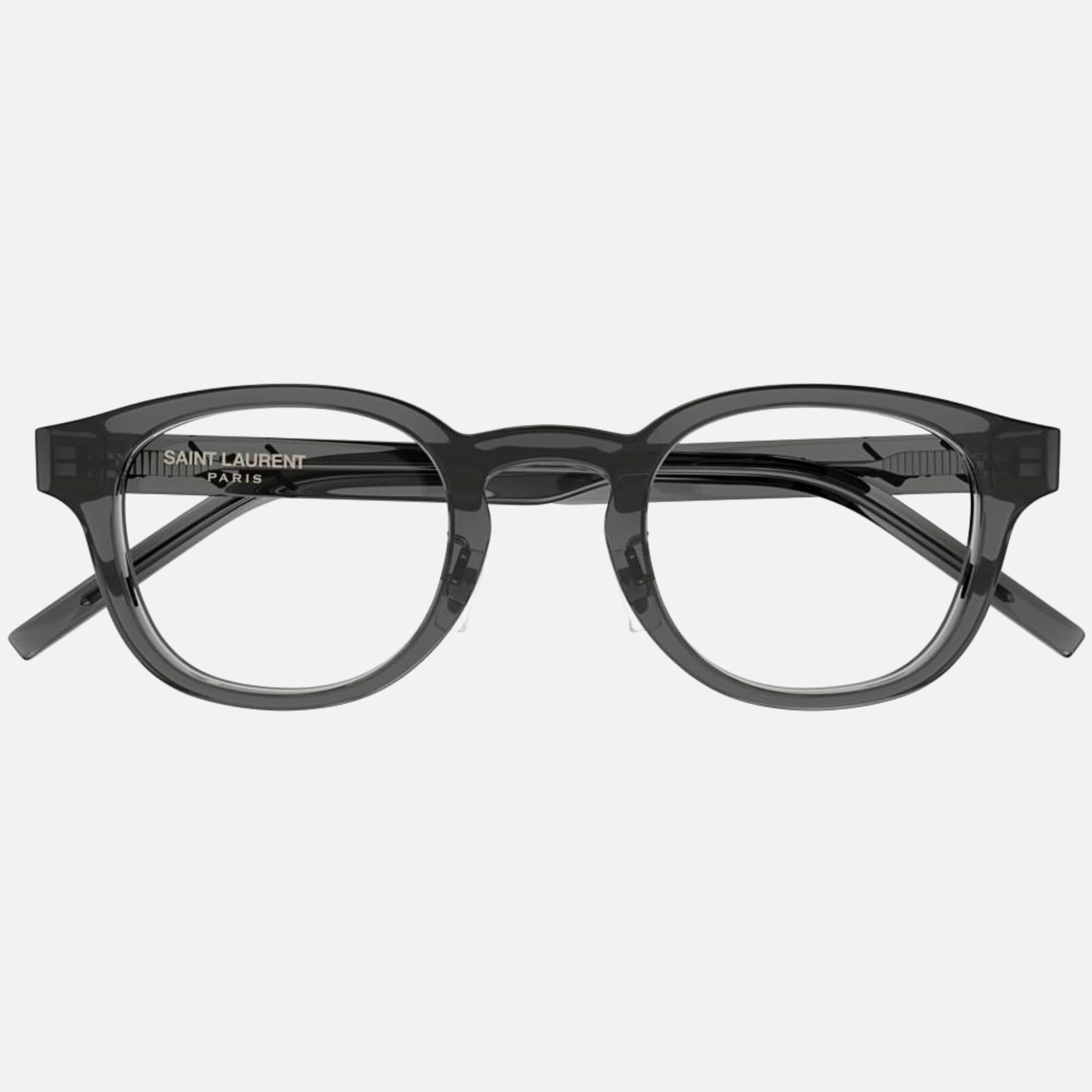Saint 46mm Laurent Grey Round Unisex Eyeglasses - Main View