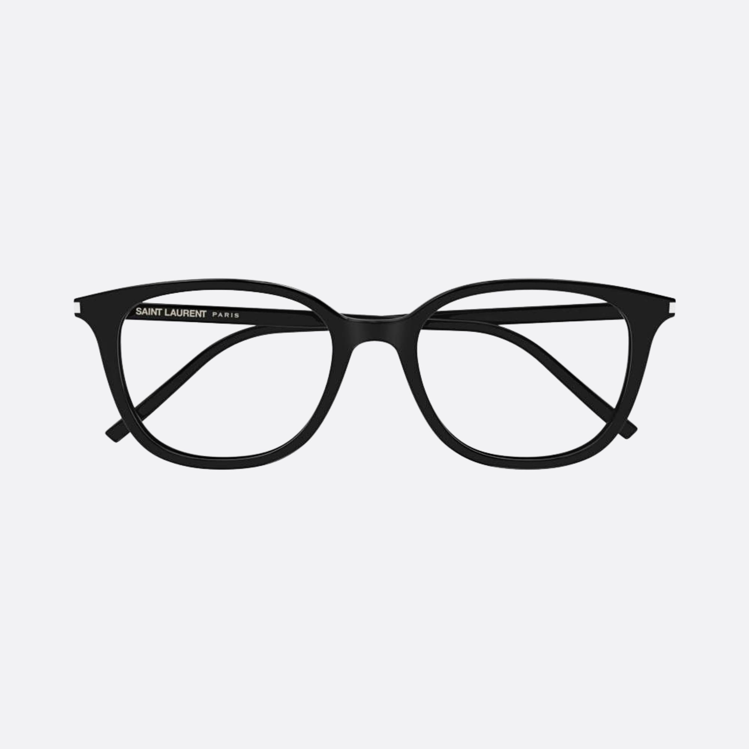 Saint 52mm Laurent Black Squared Unisex Eyeglasses - Main View