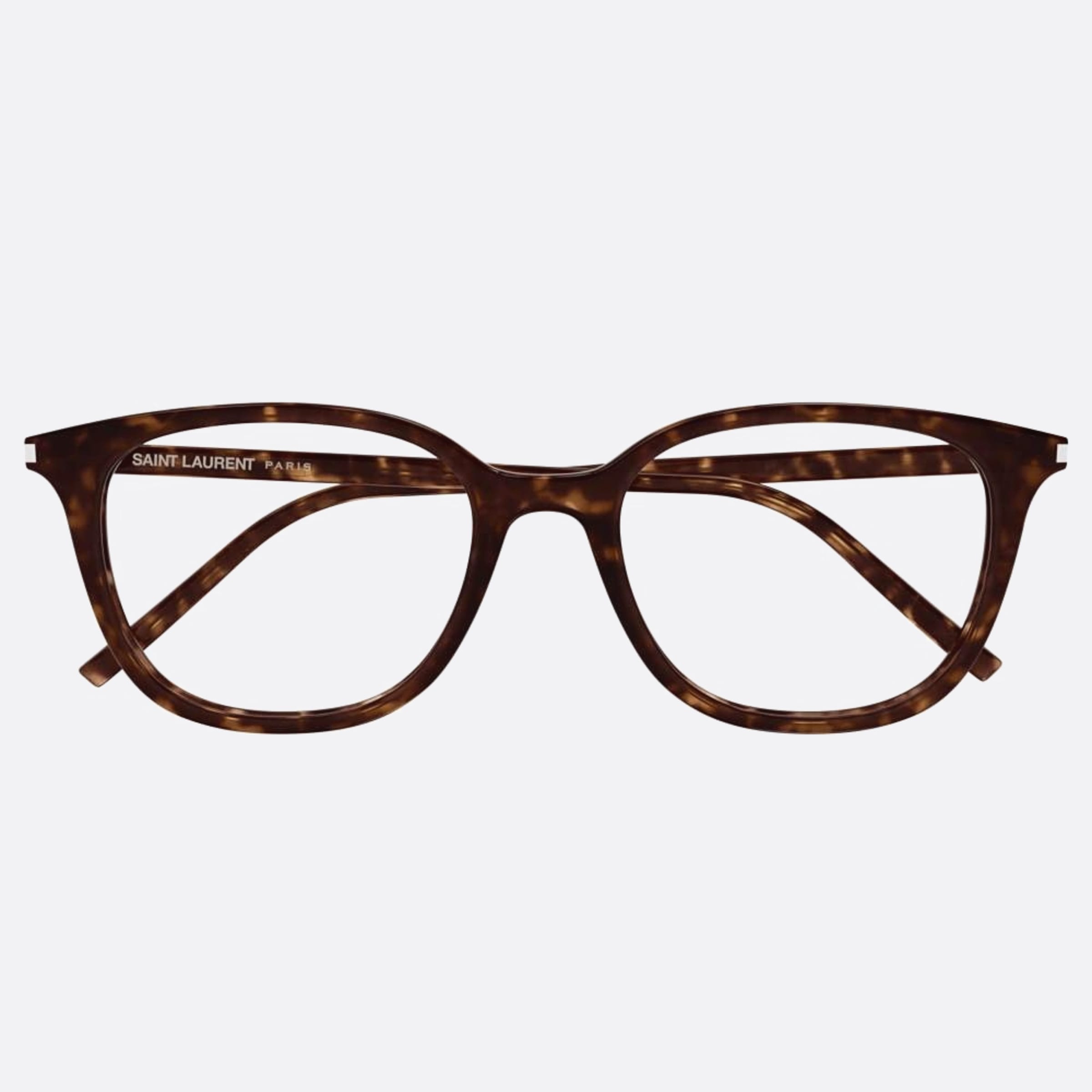 Saint 52mm Laurent Havana Squared Unisex Eyeglasses - Main View
