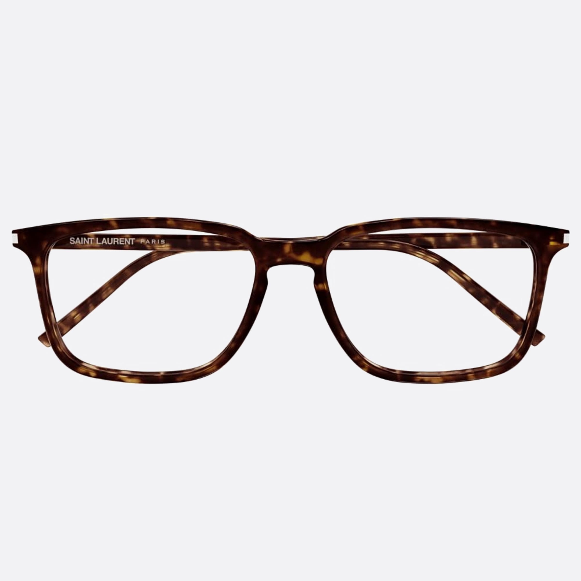 Saint 55mm Laurent Havana Squared Unisex Eyeglasses - Main View