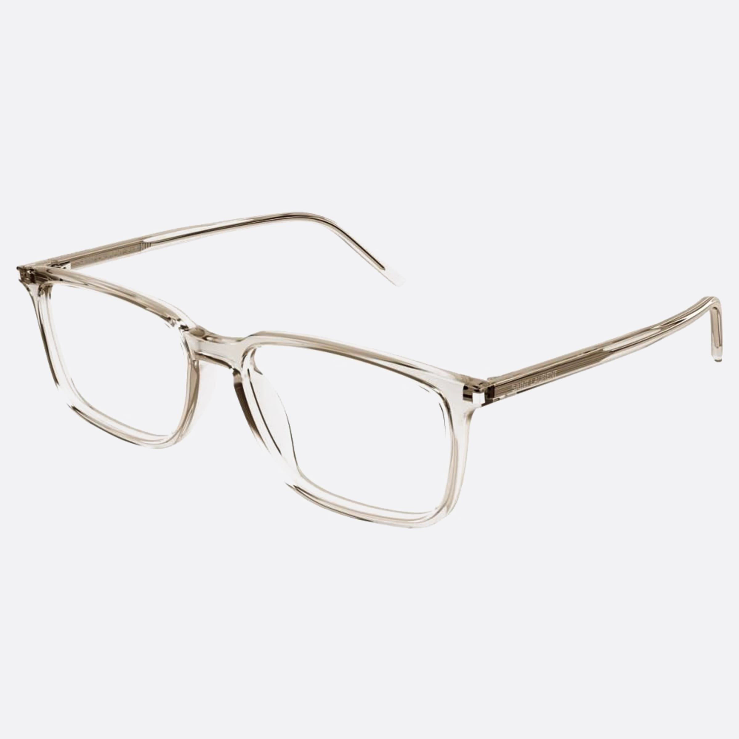 Saint 55mm Laurent Transparent Squared Unisex Eyeglasses - Side View