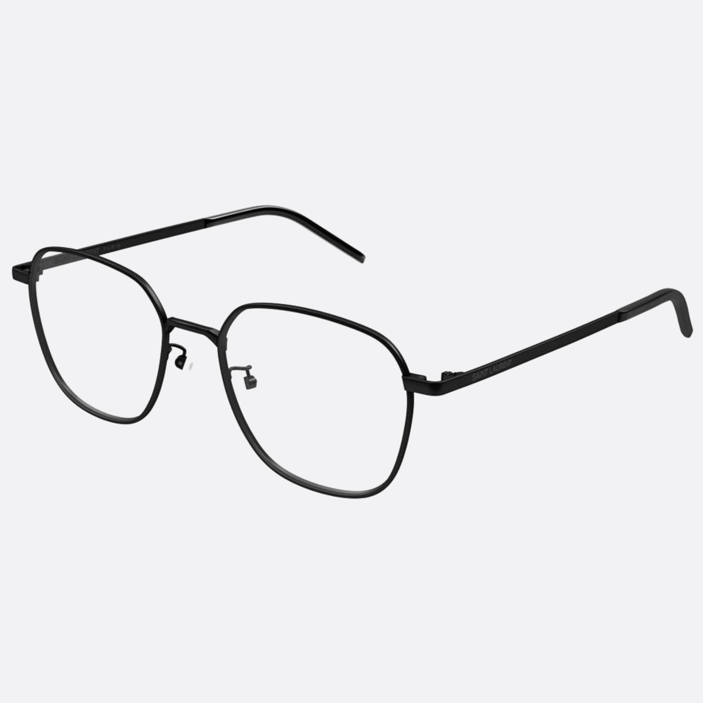 Saint 53mm Laurent Black Round Woman Eyeglasses - Side View
