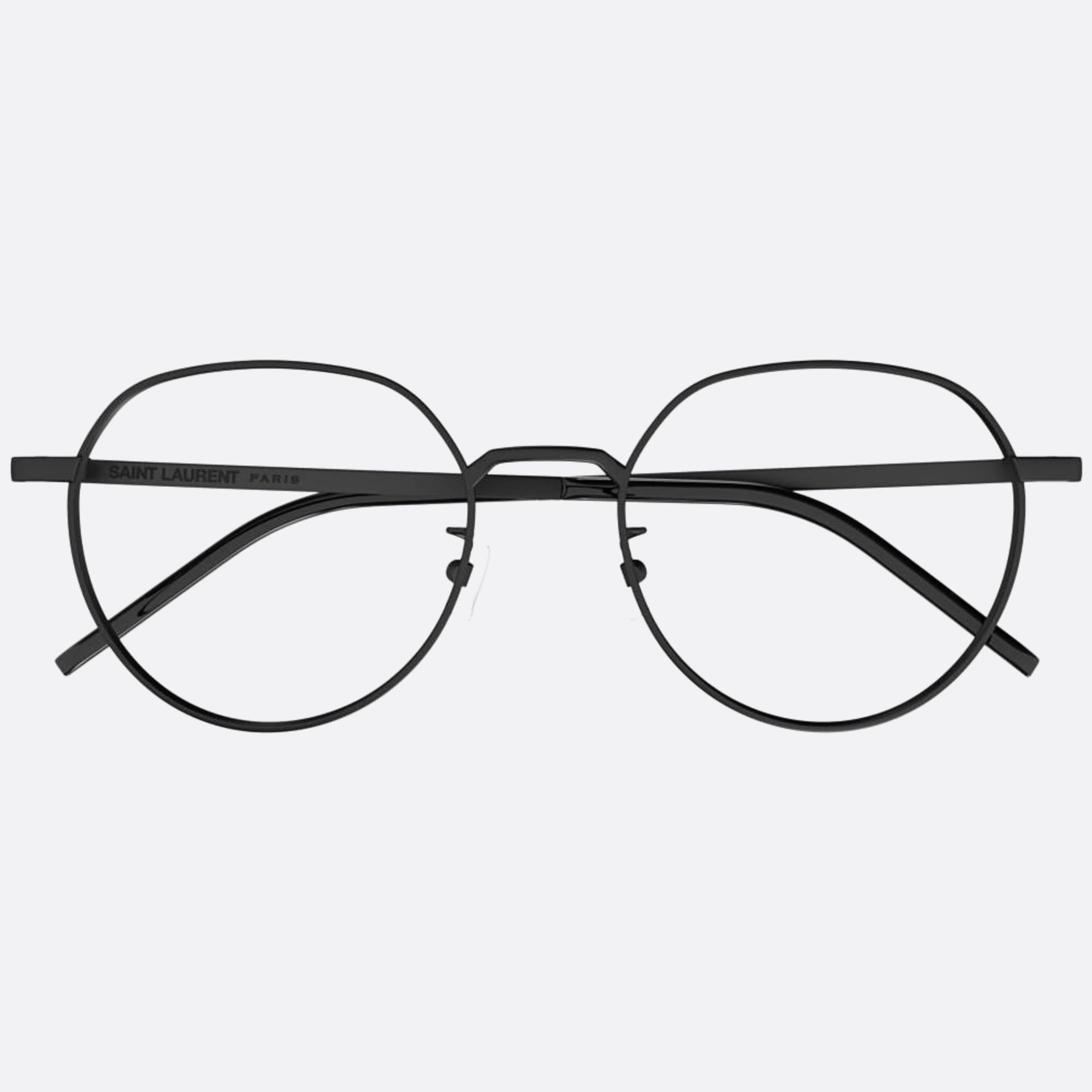 Saint 52mm Laurent Black Round Unisex Eyeglasses - Main View