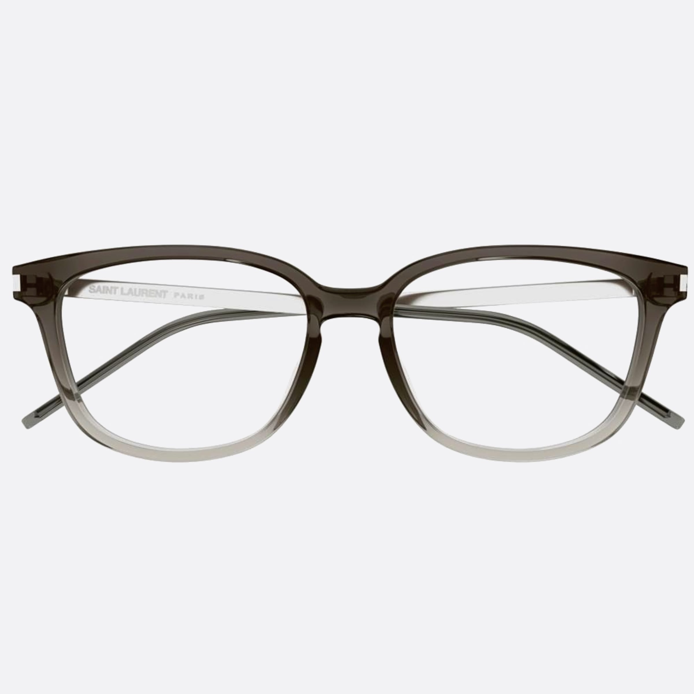 Saint 54mm Laurent Grey Squared Unisex Eyeglasses - Main View