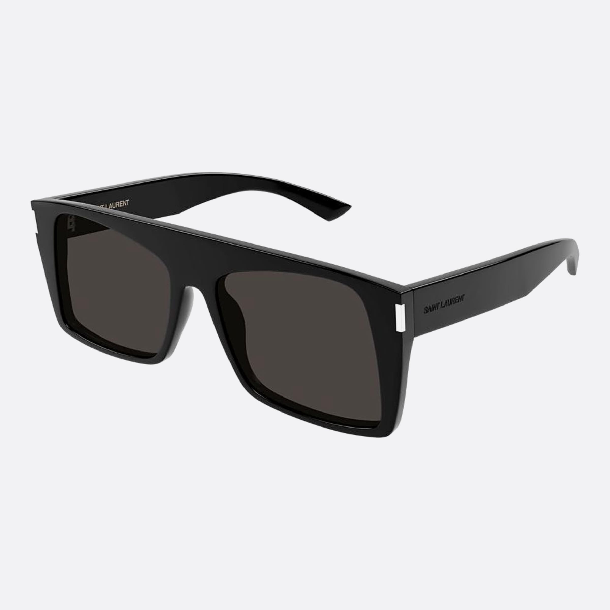 Saint 58mm Laurent Vitti Black Squared Woman Sunglasses - Side View