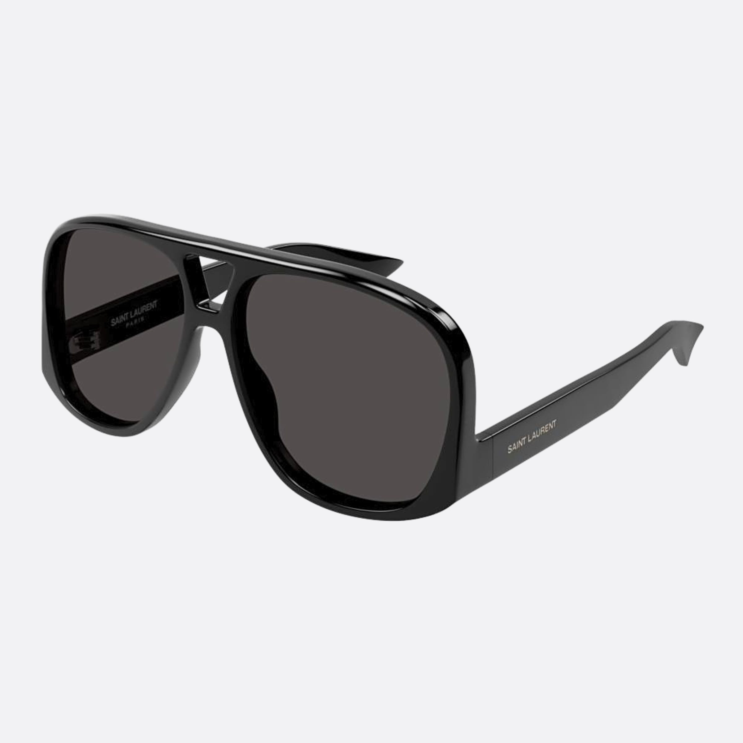 Saint 61mm Laurent Solace Black Pilot Woman Sunglasses - Side View