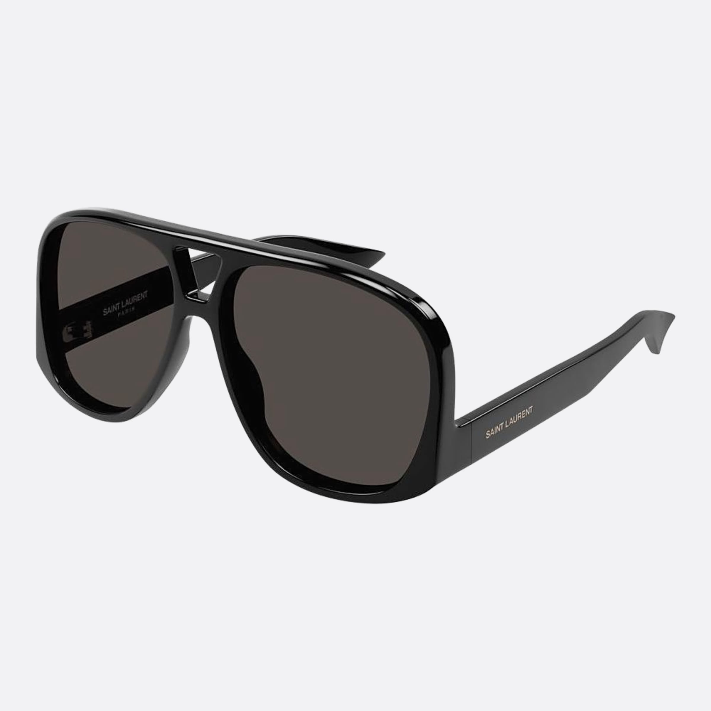 Saint 59mm Laurent Solace Black Pilot Woman Sunglasses - Side View
