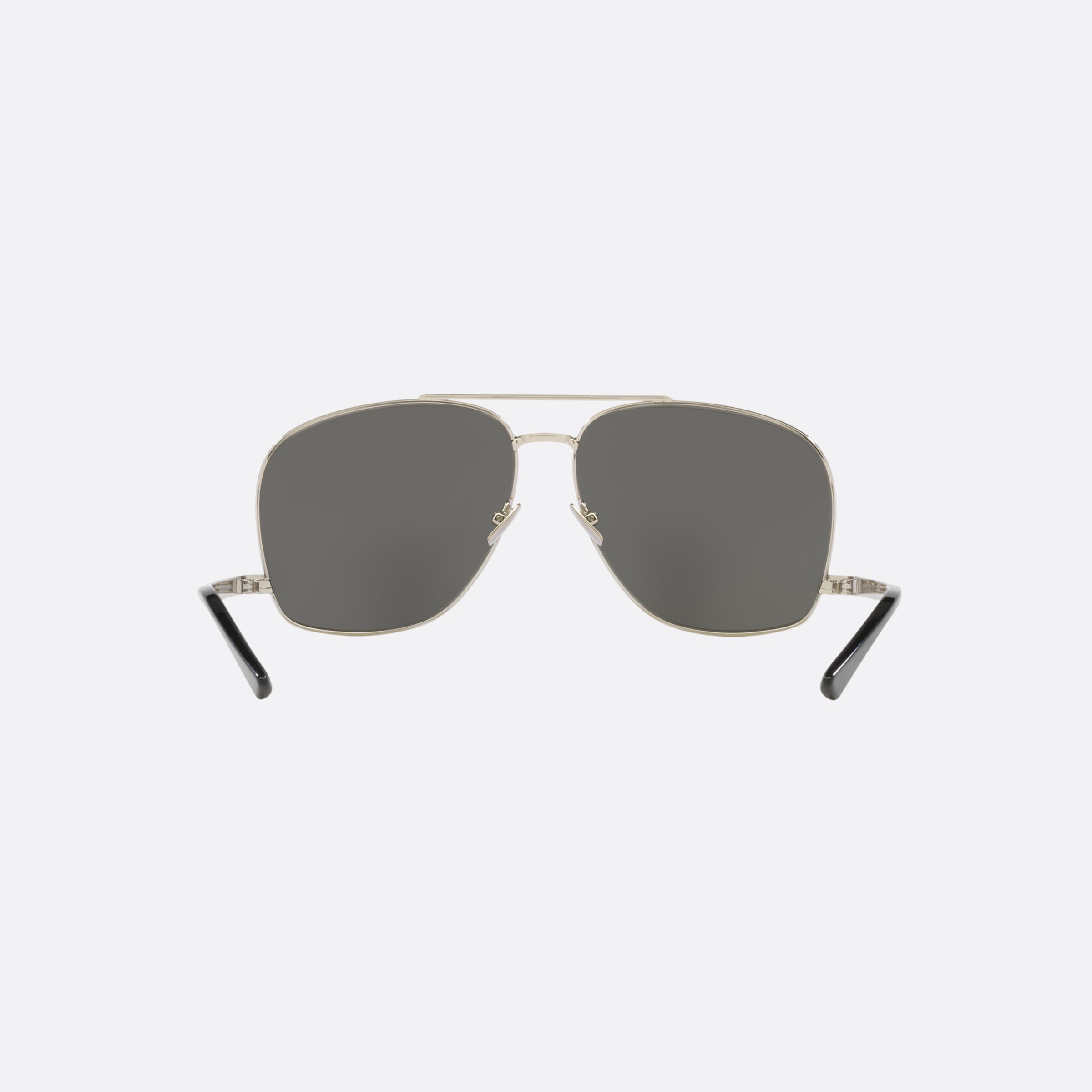 Saint 59mm Laurent Leon Silver Pilot Woman Sunglasses - Side View