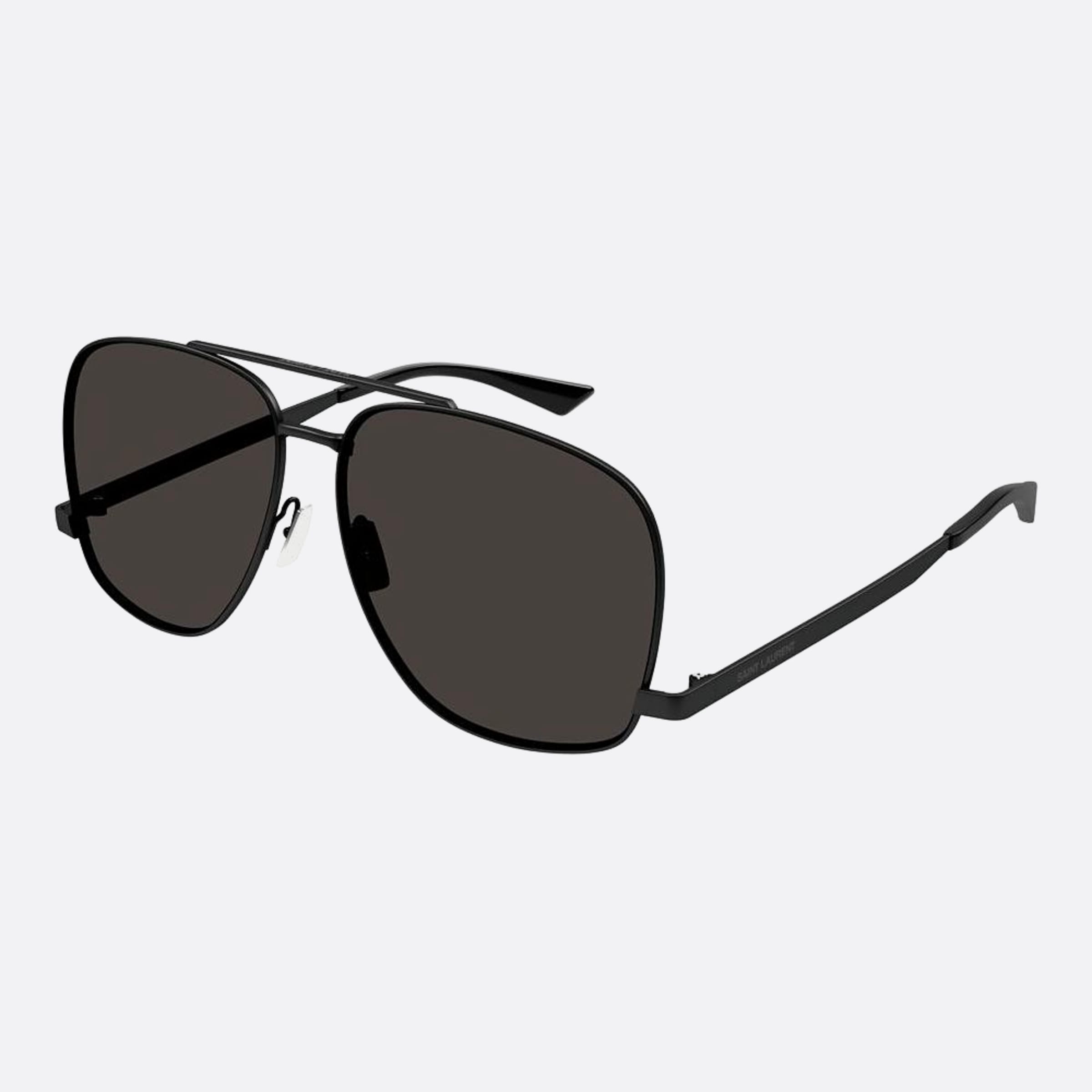 Saint 59mm Laurent Leon Black Pilot Woman Sunglasses - Side View