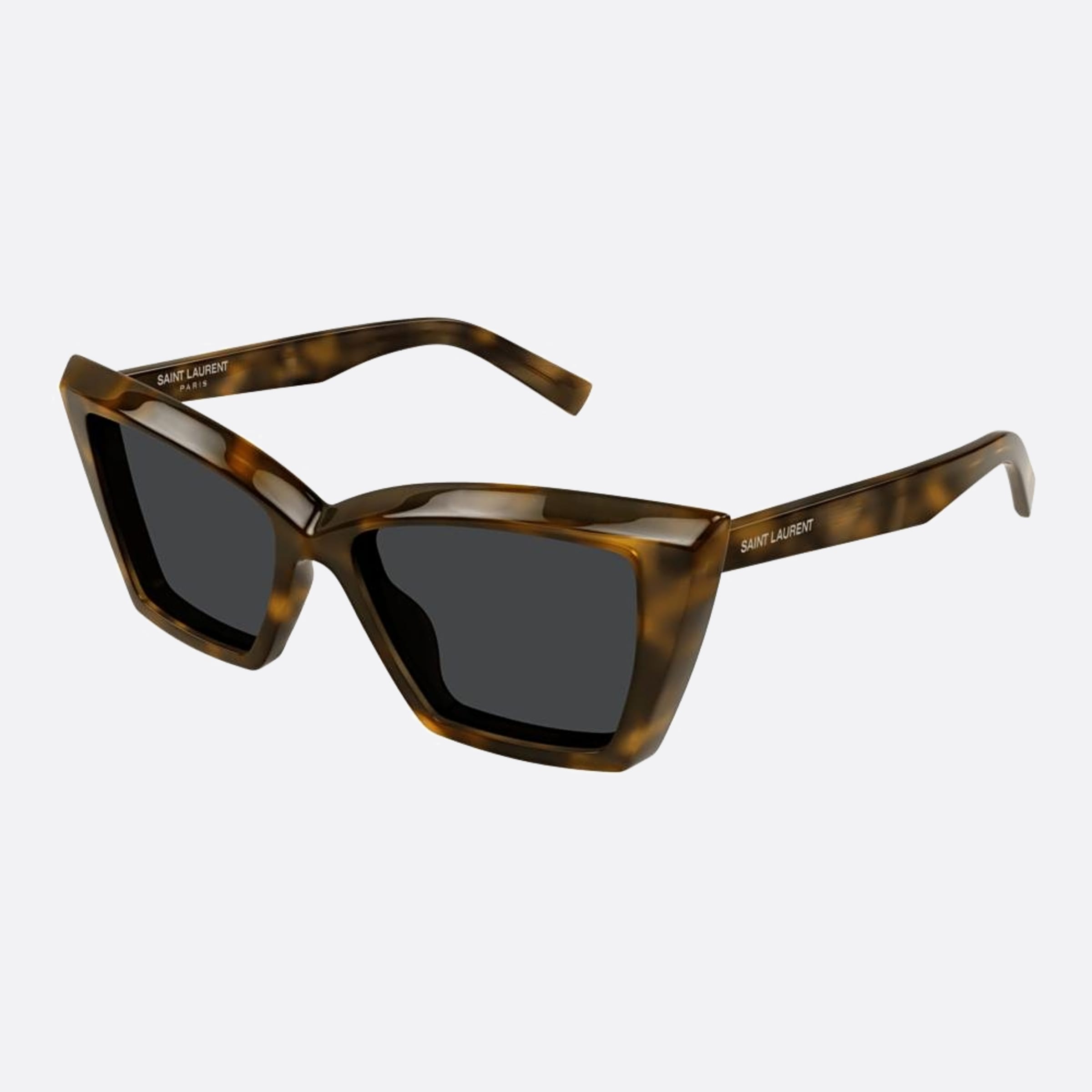 Saint 55mm Laurent Havana Butterfly Women Sunglasses - Side View