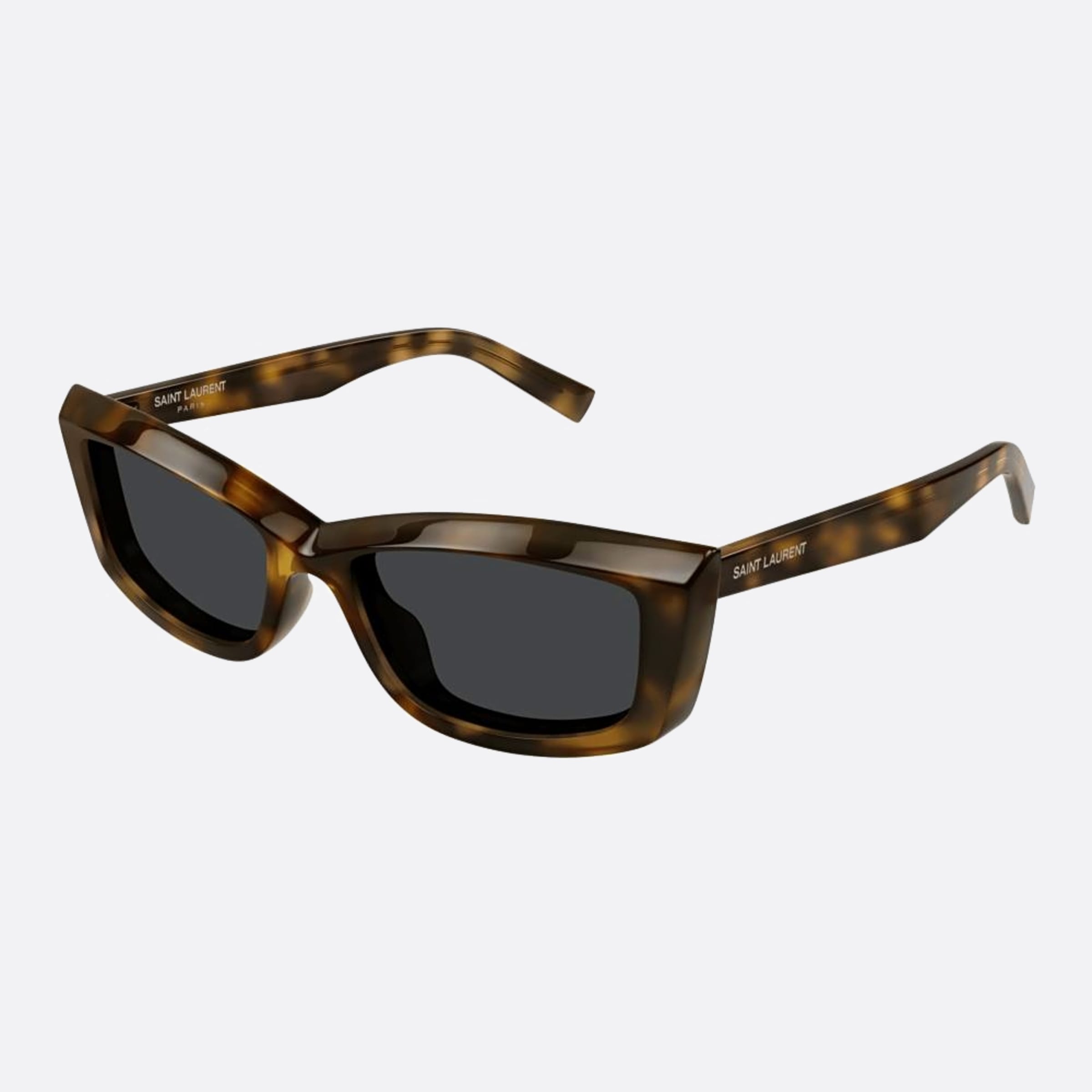 Saint 54mm Laurent Havana Cat Eye Woman Sunglasses - Side View