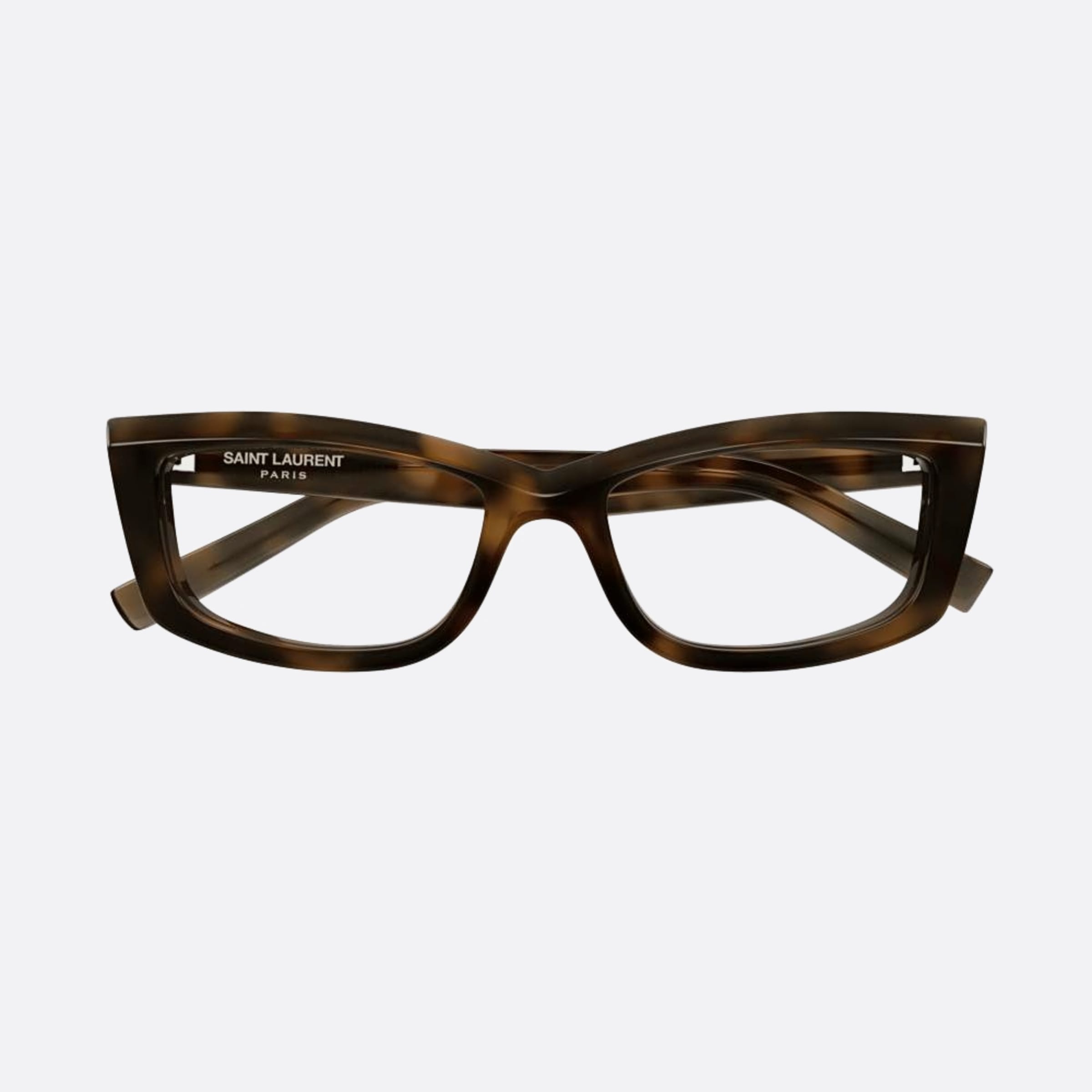 Saint 54mm Laurent Opt Havana Cat Eye Woman Eyeglasses - Main View