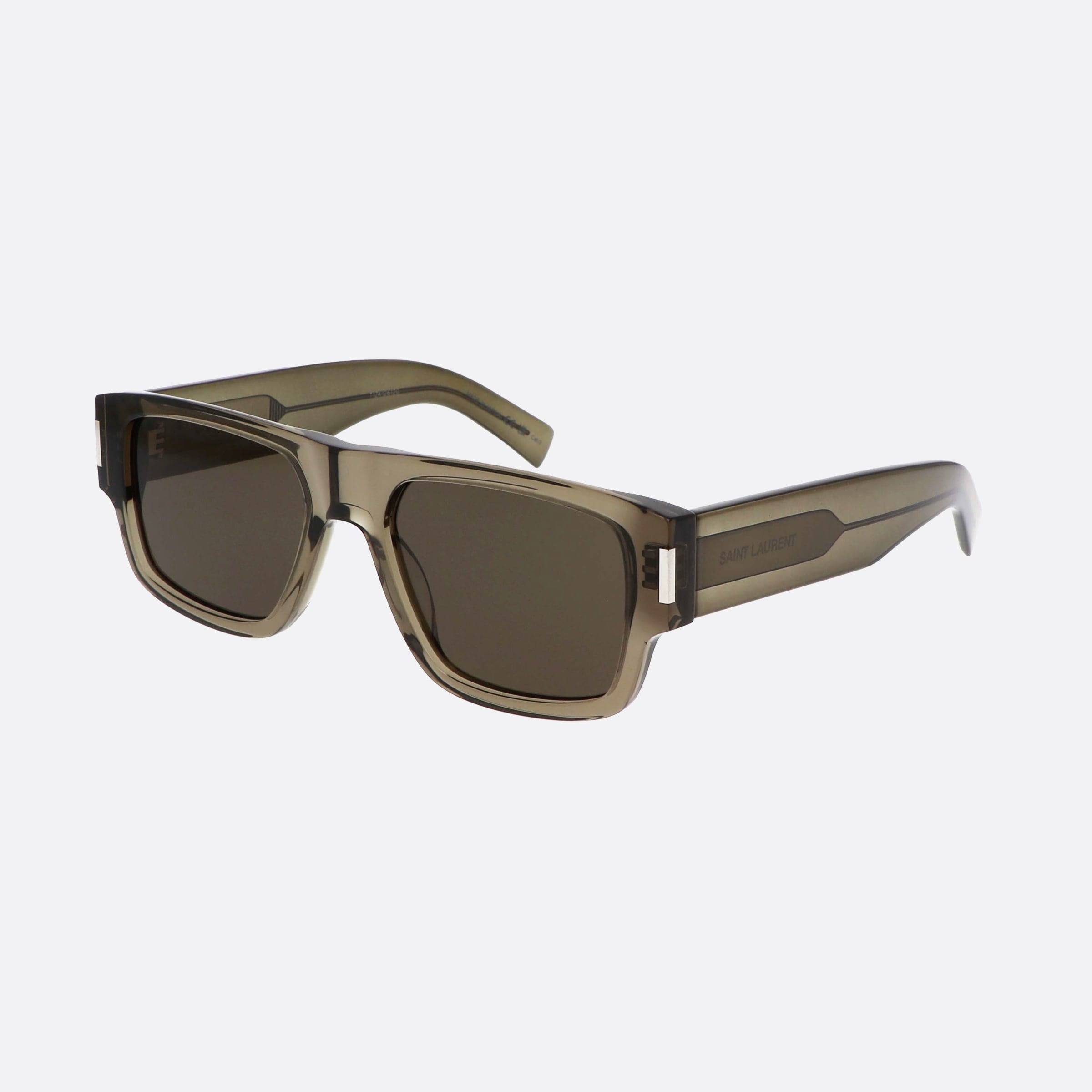 Saint 55mm Laurent Dgt Green Squared Man Sunglasses - Main View